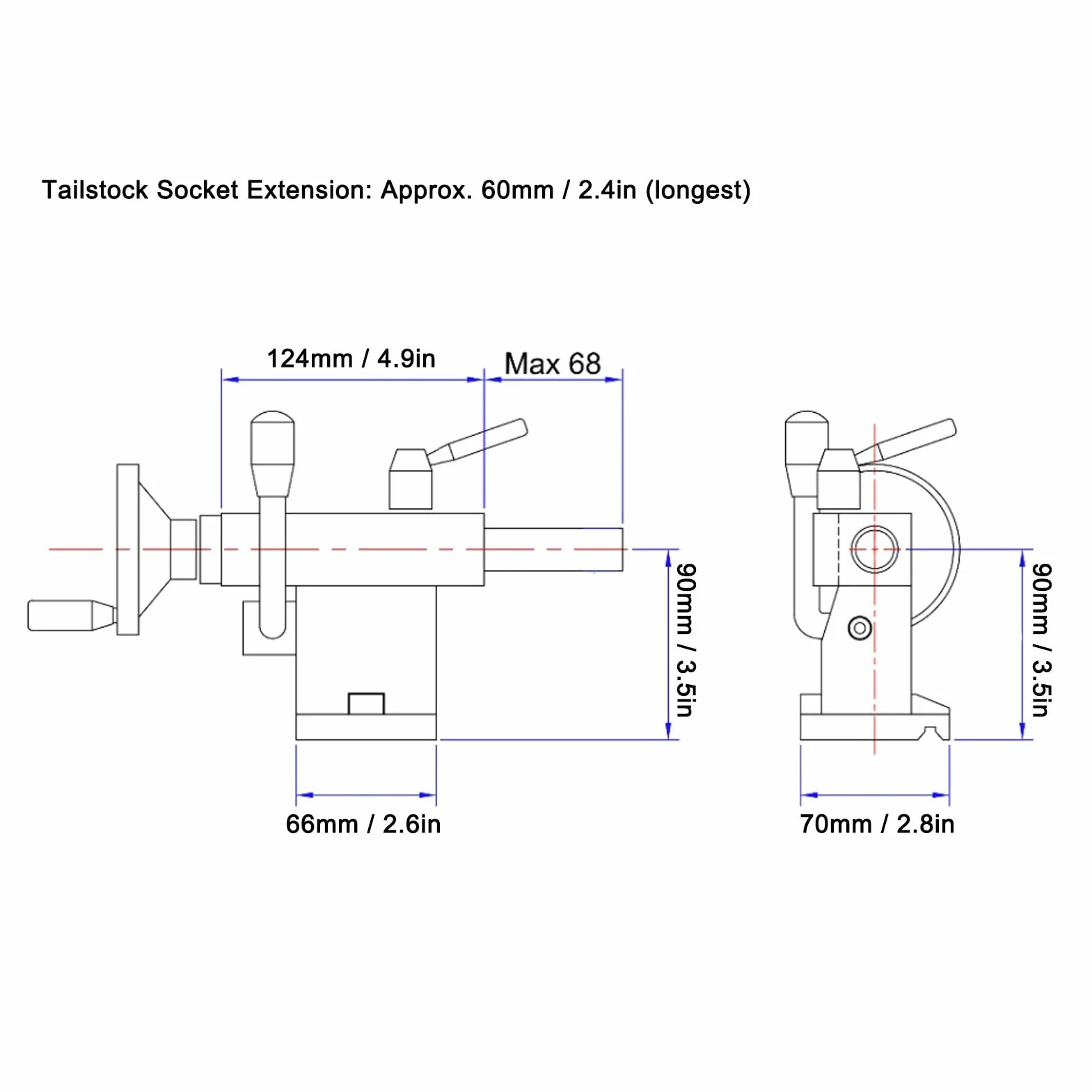 Contrapunto de Torno de Aluminio Fundido a Presión, Accesorios de Mini Torno, Contrapunto de Montaje Central Trasero de Mini Torno, Potencia de Repuesto de Contrapunto, Tornos de