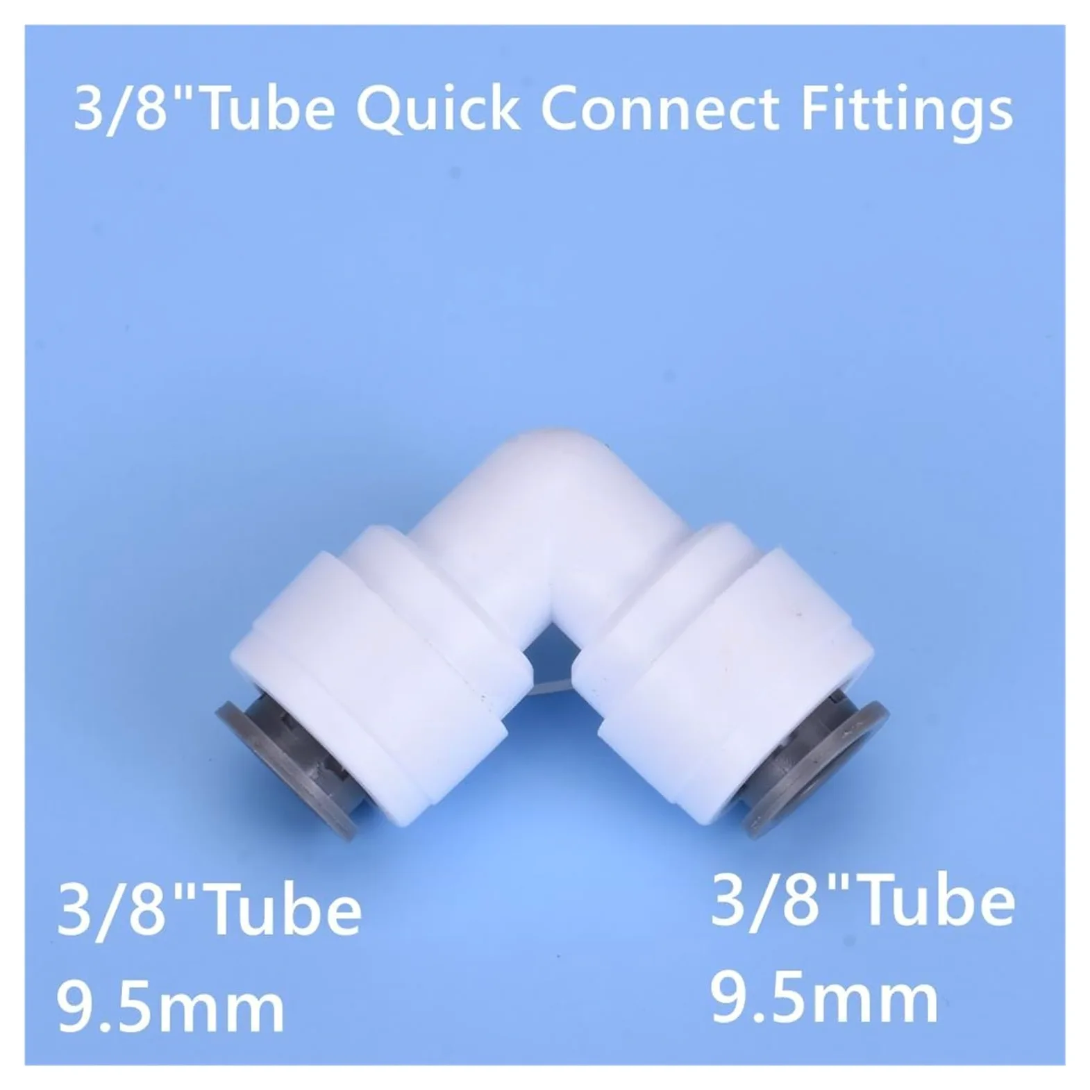 Codo de ángulo recto for agua RO, manguera de 3/8 ", conector de hilo femenino macho de 1/2", filtro, piezas de ósmosis inversa(JSQMK026,50 pcs)