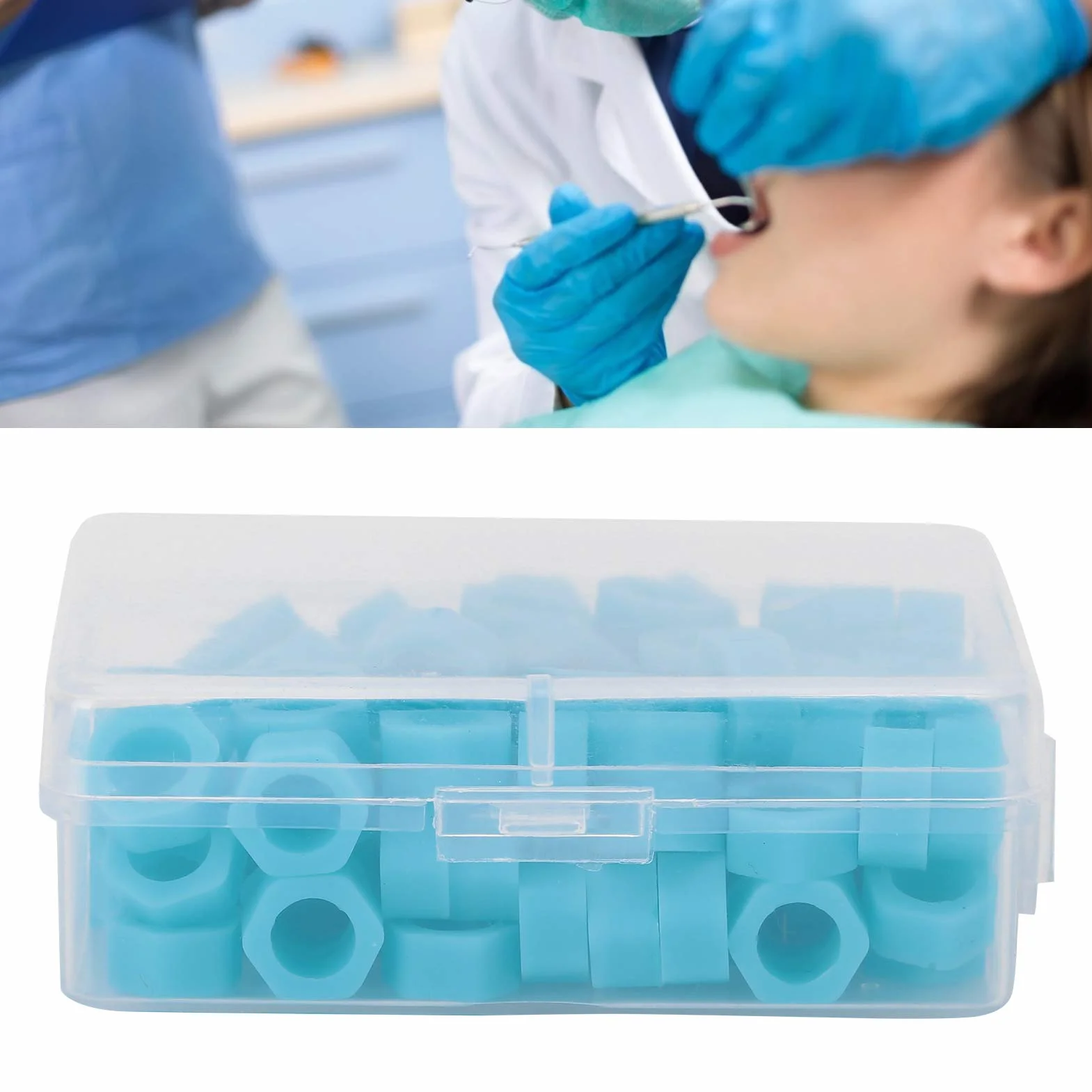 Anillos de código dental 100pcs, material de los dentistas autoclavable del círculo del código del instrumento del silicón