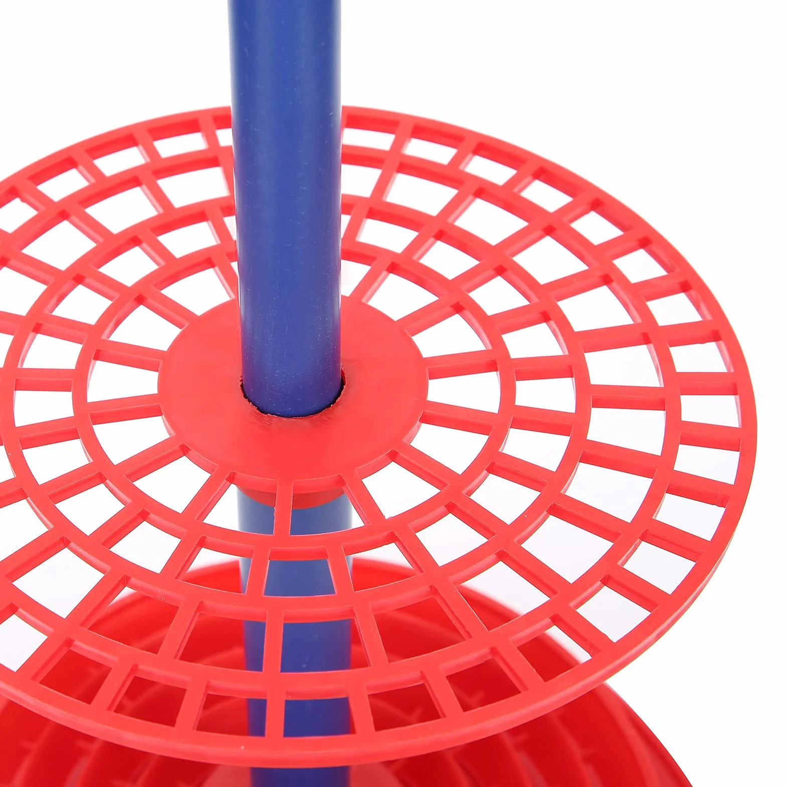 Soporte para Pipetas de 98 Agujeros, Plástico, Rojo, Disco Redondo, Equipo de Laboratorio
