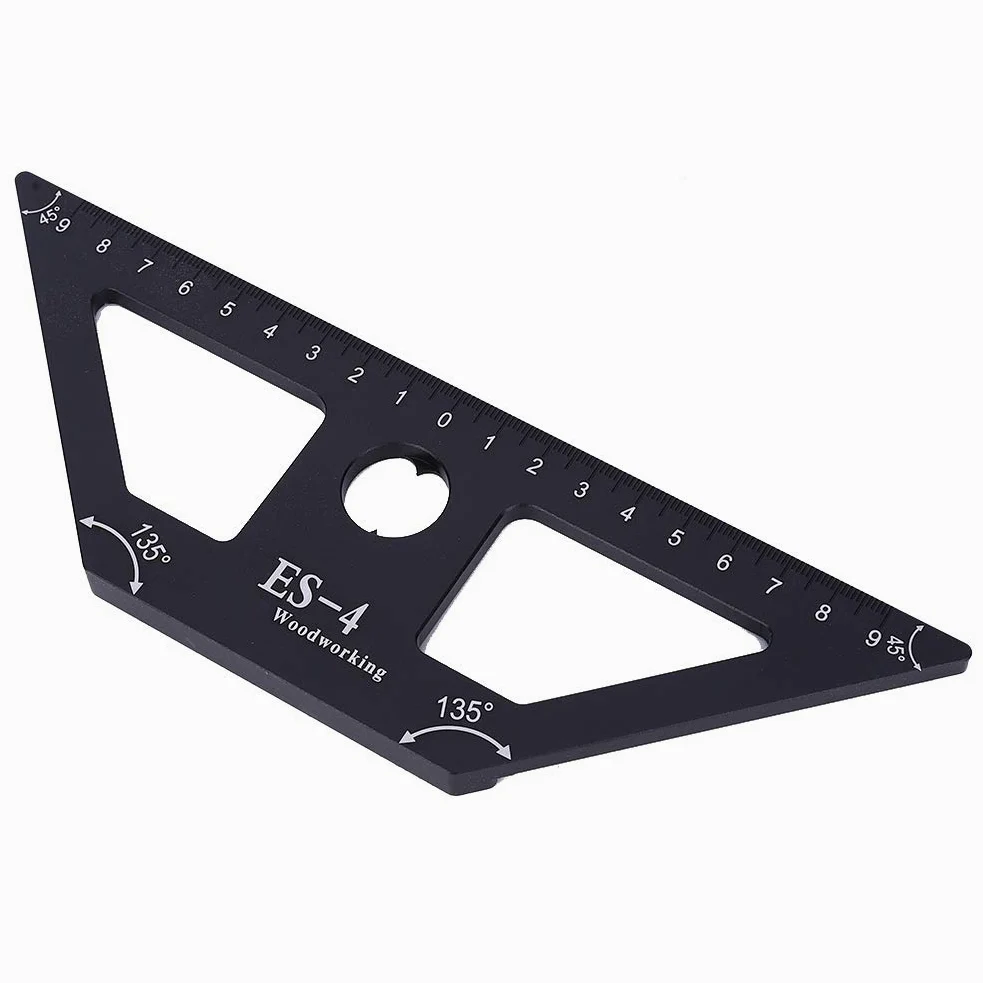 regla, Regla for carpintería ES 4, herramienta de medición carpintero escribano aleación aluminio 45 grados