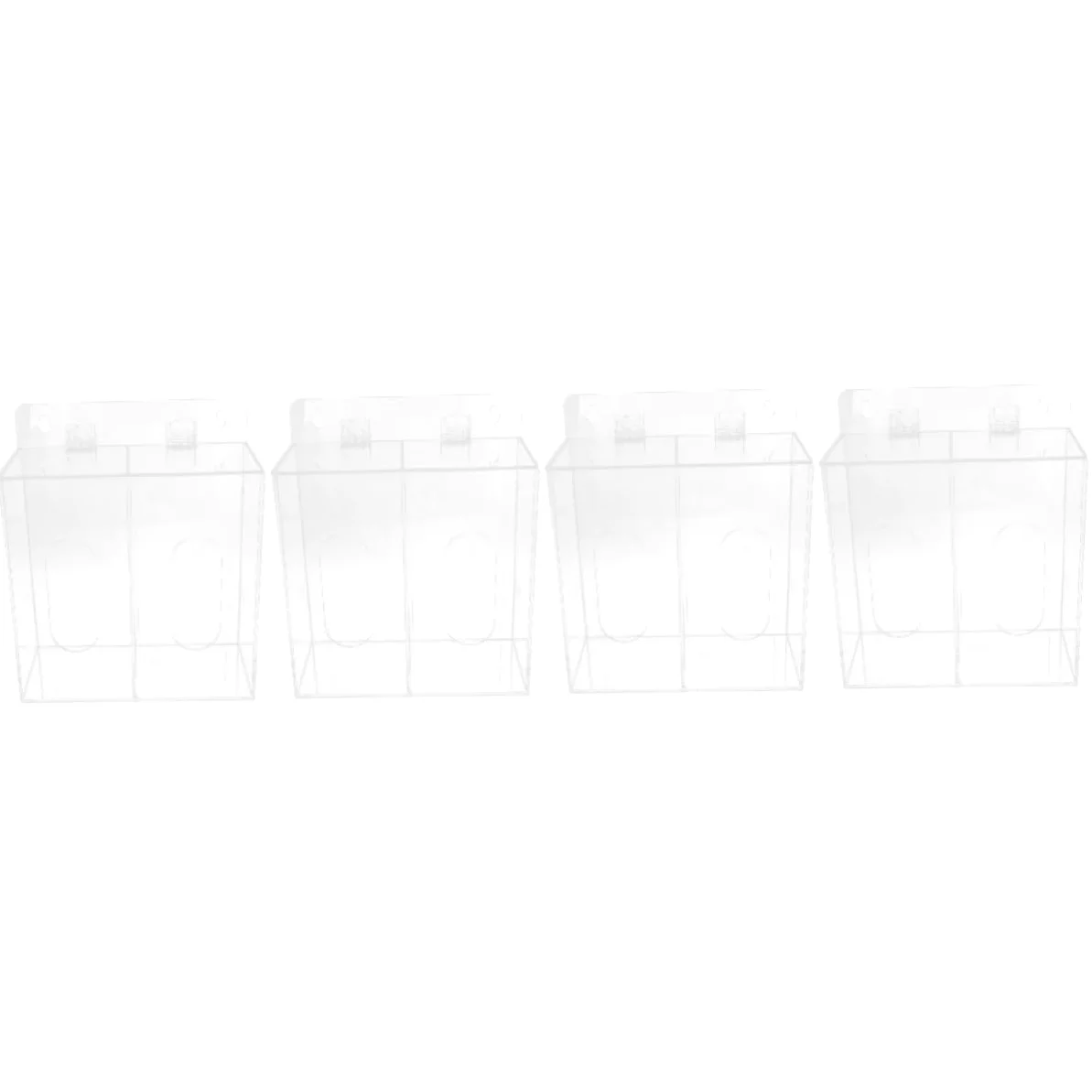 4piezas Dispenser De Guantes y Acrílico De Pared Organizador De Almacenamiento Compartimentos Para Guantes y Solución Práctica y Visible Para Espacios De Trabajo y Laboratorios