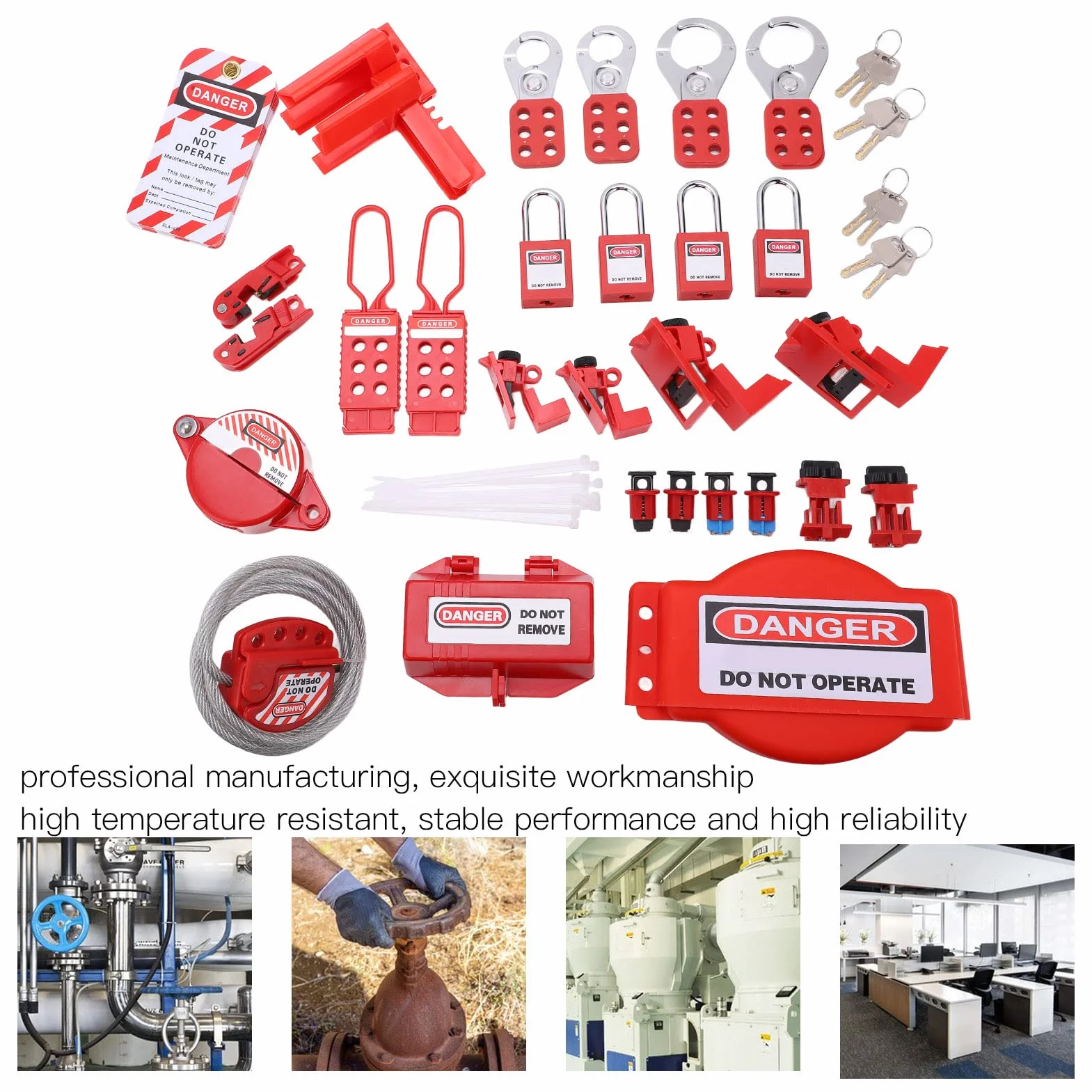 Lockout Tagout Station Kit High Temperature Lockout Tagout Kit Electrical kit de bloqueo eléctrico Stable Per candado electrico formance Lockout Tagout , with Tool Box Kits Kits