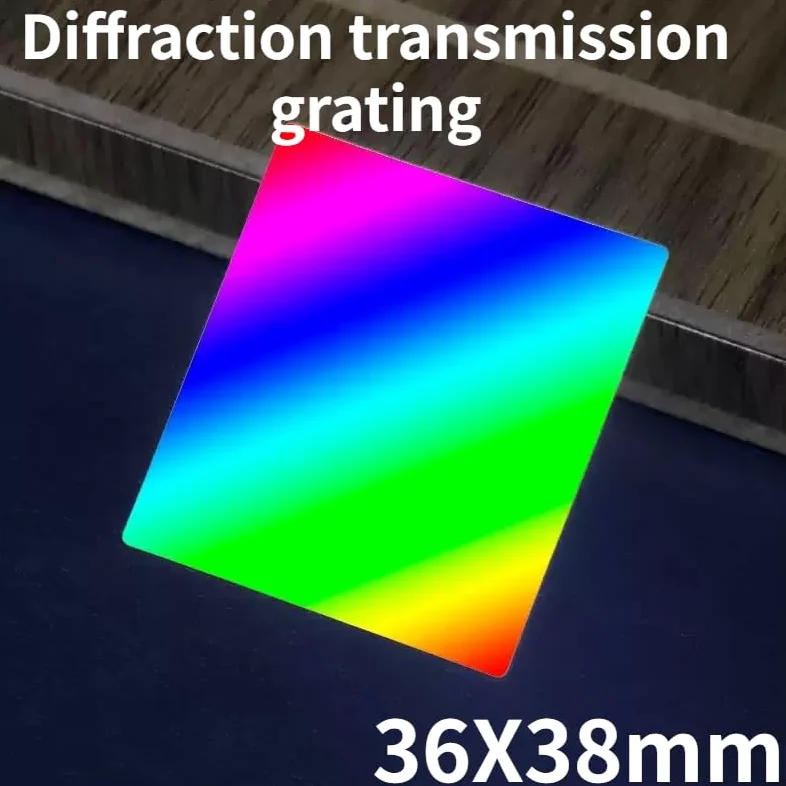 36X38mm Difracción Transmisión Retículo Espectrómetro Espectrómetro Espectroscopia Inspección de precisión Demostración didáctica Ayudas Material PET(100Lines)