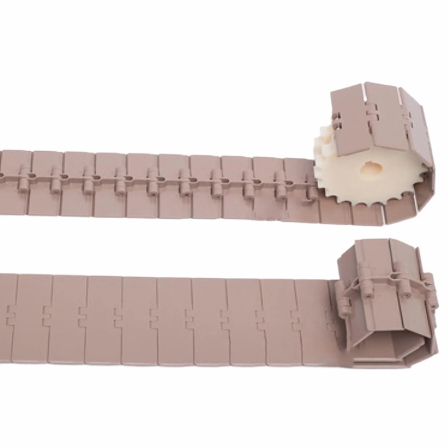 820-K750 POM Placa de cadena de superficie plana 190,5 mm Línea de cinta transportadora de plástico Bisagra simple recta