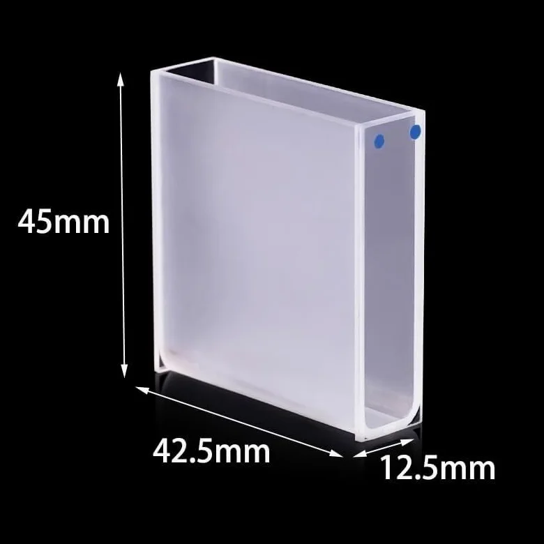 Cubeta de cuarzo IR de 14 ml con trayectoria de 40 mm - Vidrio de cuarzo de alta precisión for espectrofotometría UV-Visible(Frit sintering)