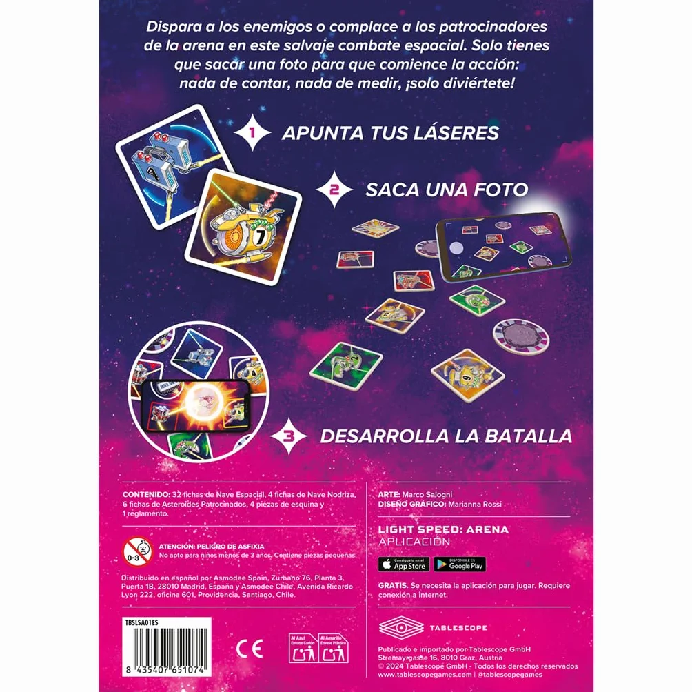 Light Speed: Arena Juego de Mesa 7+ Años 1-4 Jugadores Español