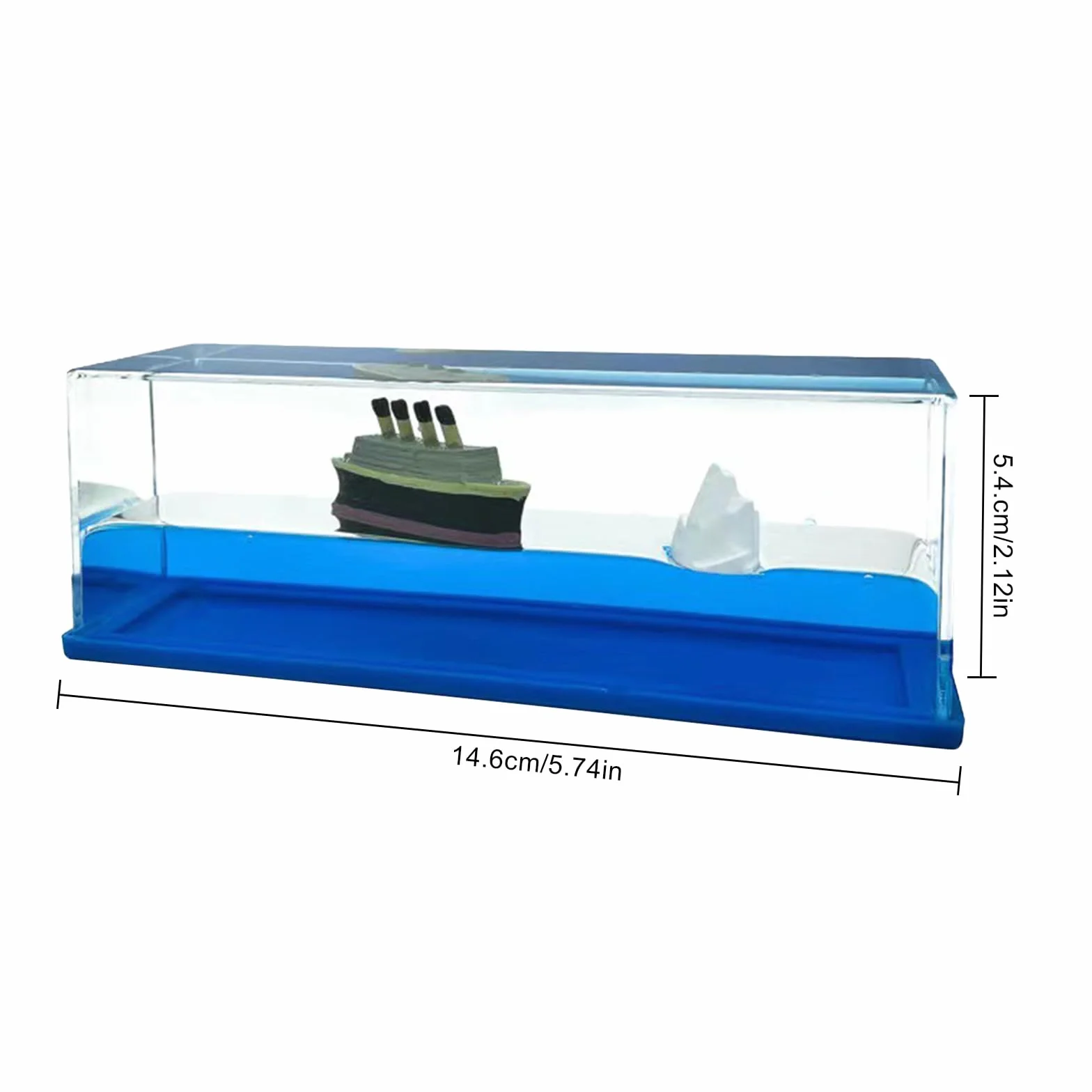 Botella de Deriva de fluidos insumergible Barco Unhunkable Crucero Fluid Drift Modelo Decoración Hogar (Perla Negra)