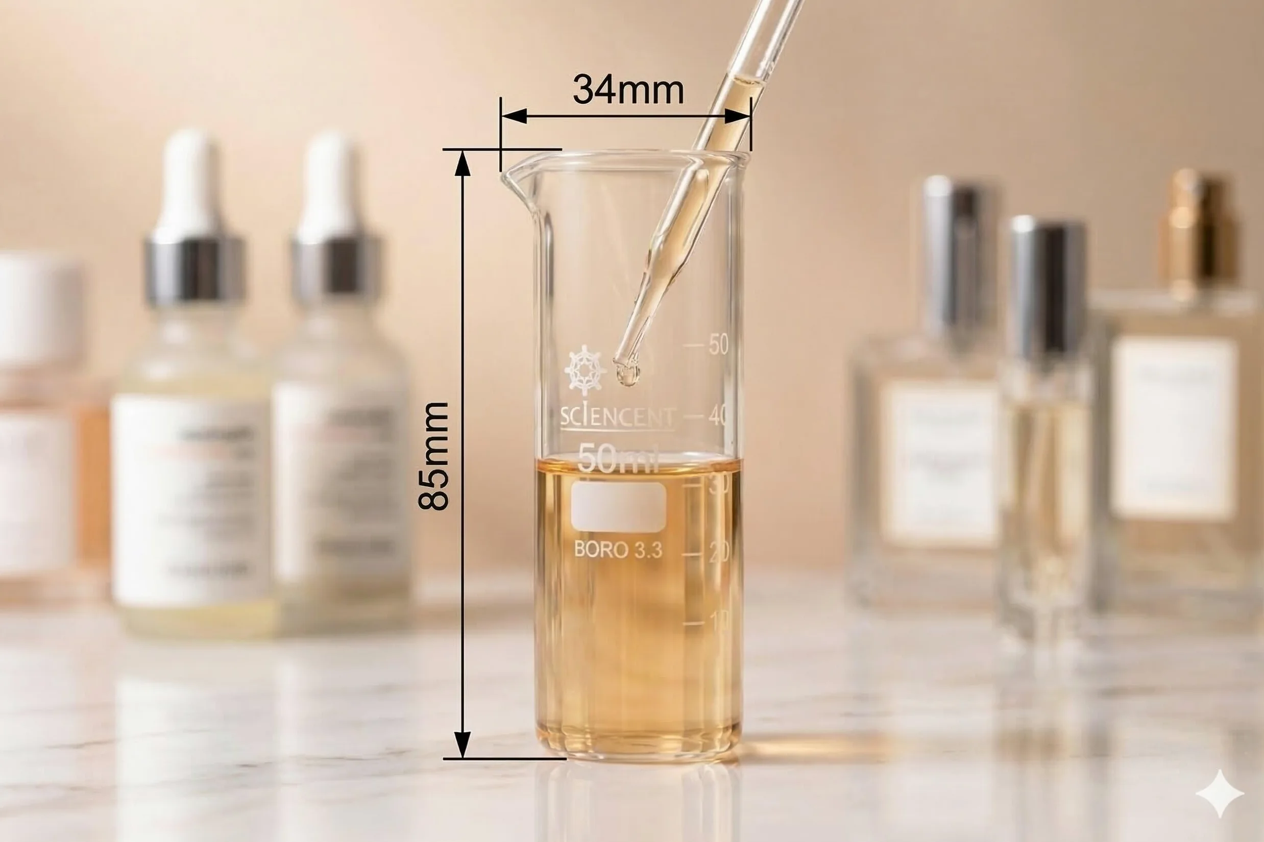 Vaso de cristal transparente de 50 ml, 100 ml, 250 ml, 500 ml, 1000 ml vaso medidor de borosilicato, vaso de cristal para escuela, química, laboratorio, suministros de estudio. Glass Beaker set of 5