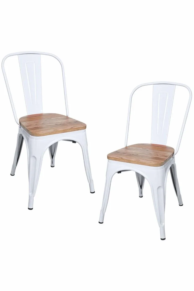 Regalos Miguel - Packs Sillas Comedor - Pack 2 Sillas Torix Madera Natural - Blanco