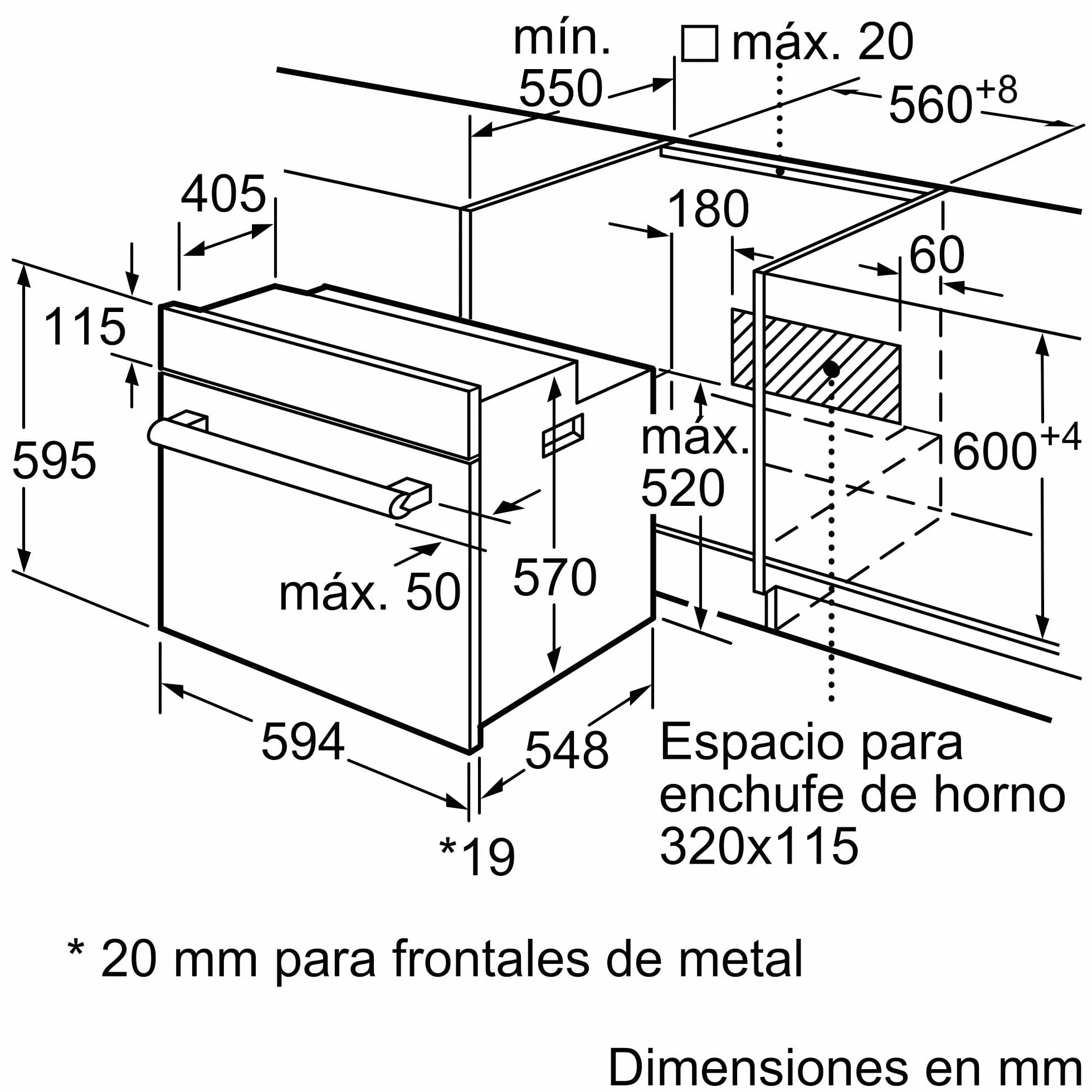 Balay Horno Multifunción 60 cm 7 Funciones Negro Acero Inoxidable 3HB2030X0