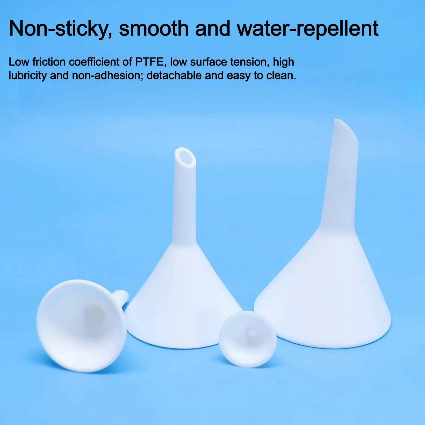 Embudo de PTFE, herramienta de filtración de laboratorio cónica de 32-160 mm(D130mm)