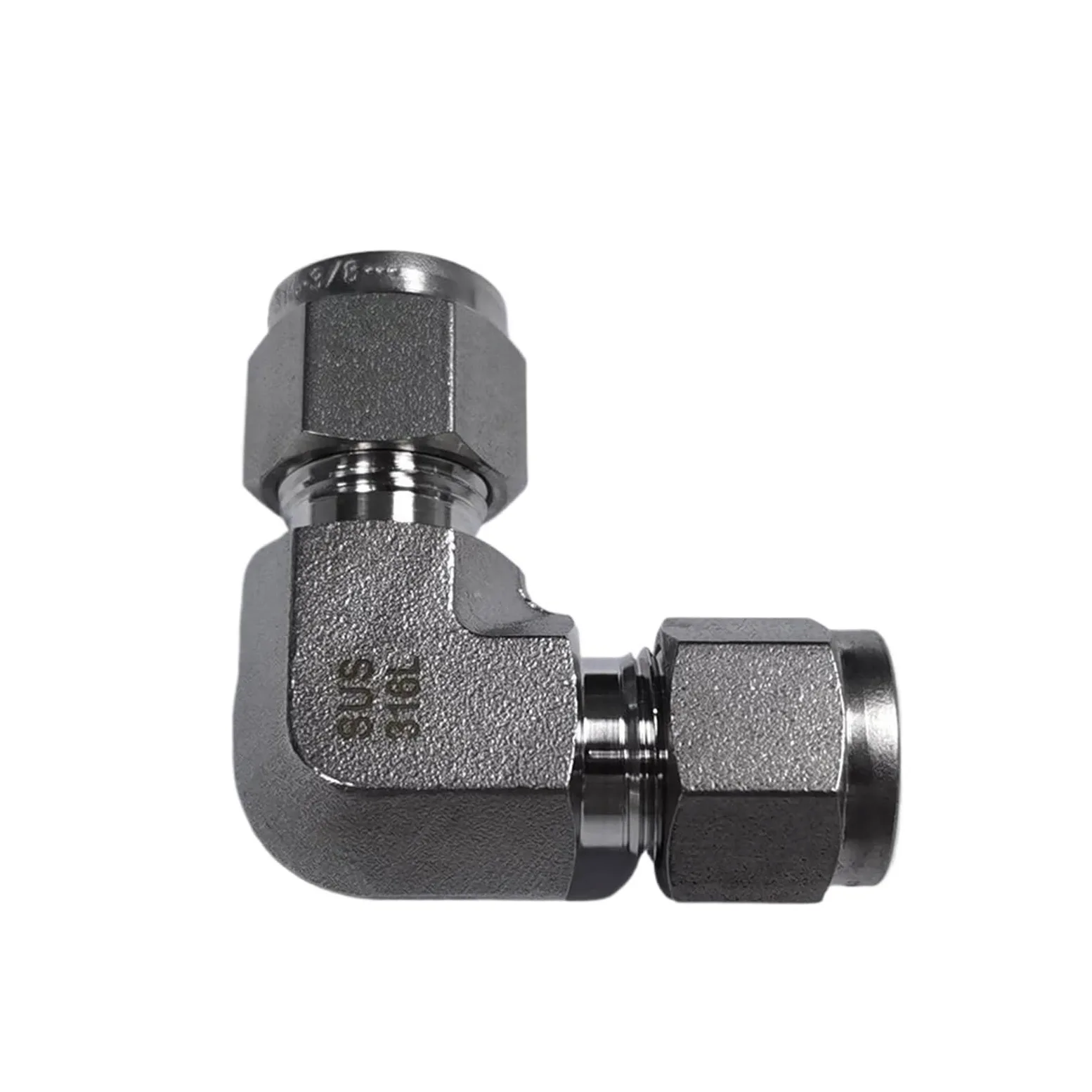 Accesorio de tubería de compresión de codo de unión OD de doble virola, accesorio de tubo de 1/8 "1/4" 3/8 "1/2" 3/4 "para plomería de compresión(3/4")