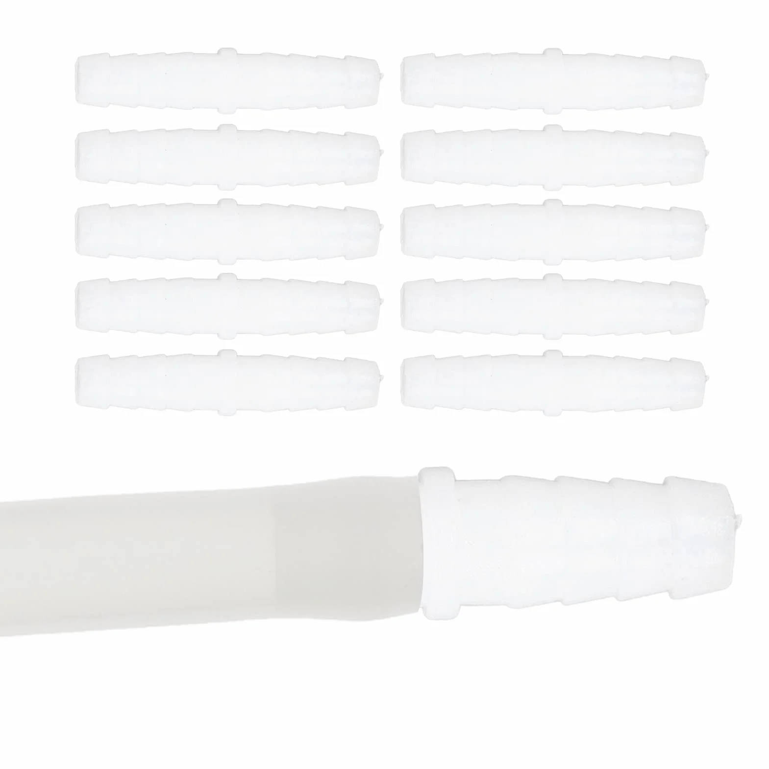 10 Piezas Conector Recto Plástico para Tubería Accesorios de Conexión