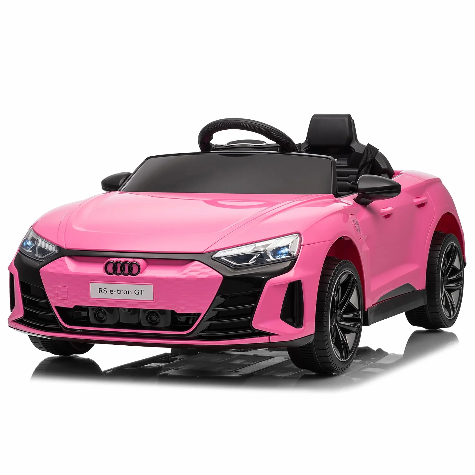 Audi RS E-Tron Coche Eléctrico para Niños 12V Doble Motor 3-5 km/h MP3 Mando a Distancia Rosa