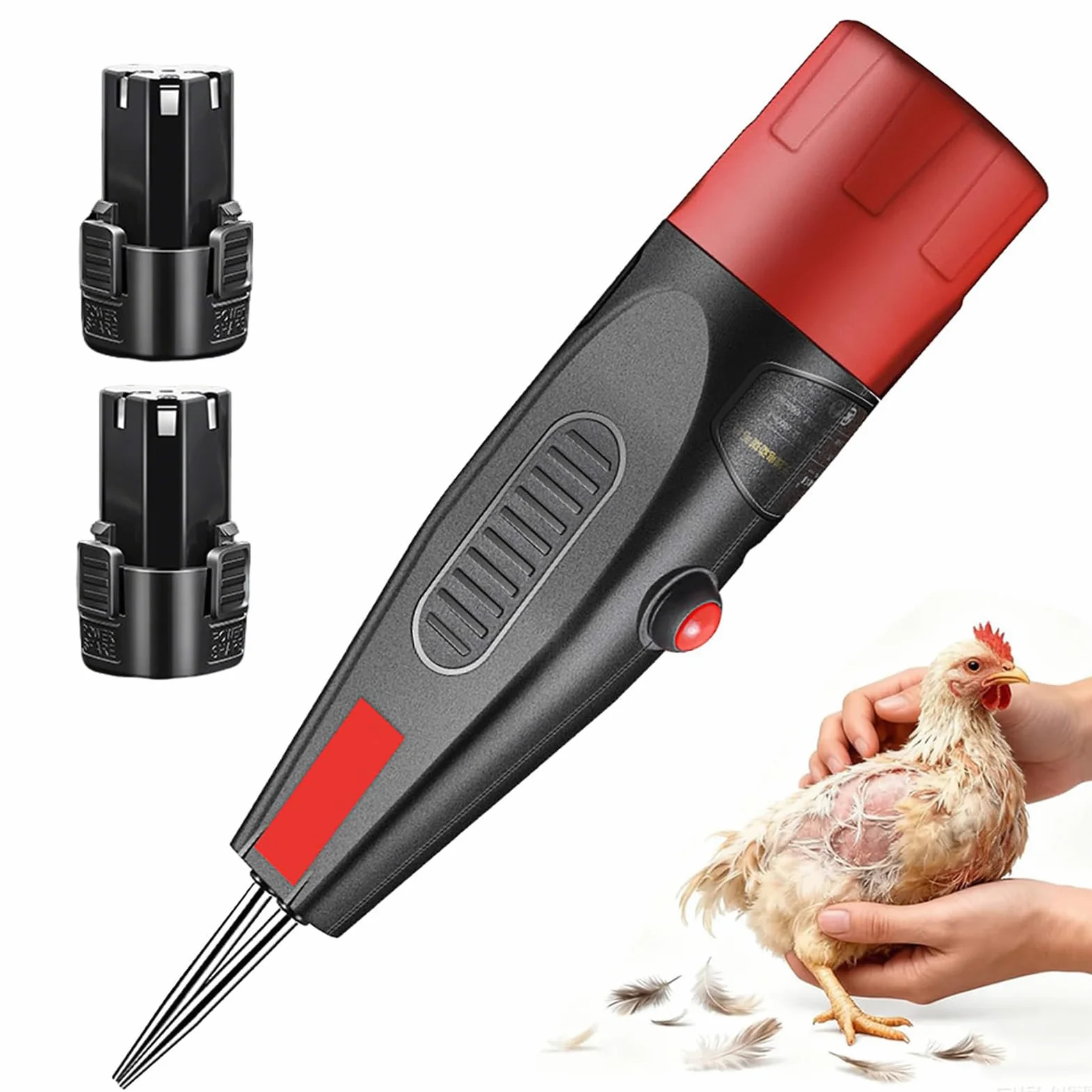 Removedor eléctrico de plumas de aves de corral, desplumador impermeable de acero inoxidable para pollo, pato, ganso, diseño de mano recargable para uso doméstico y comercial