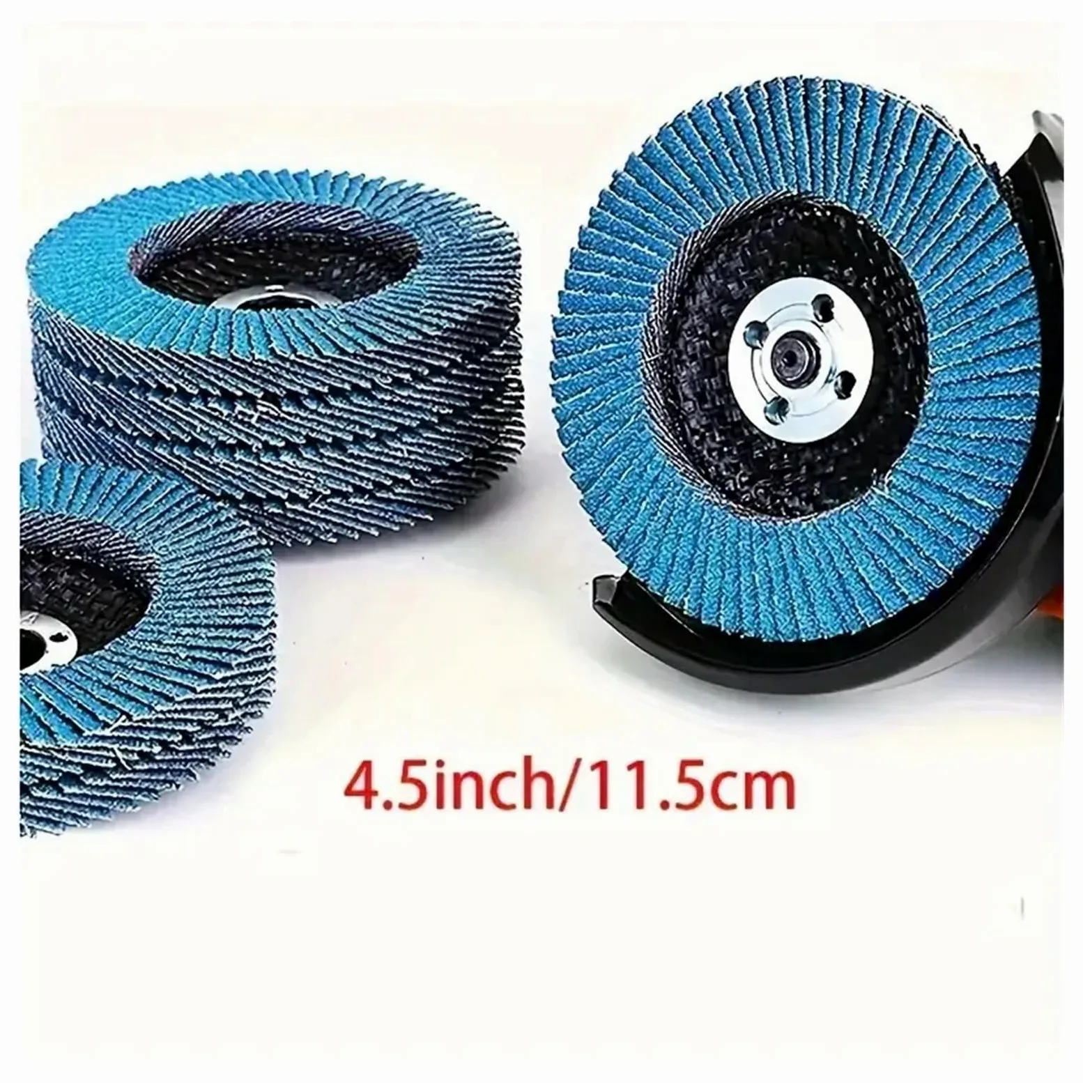 Discos de aleta de grano 40/60/80/120, disco de lijado tipo muela de Zirconia de 4,5 pulgadas for acero inoxidable, chapa de Metal, 1 ud.(120 Grits,Z516B)