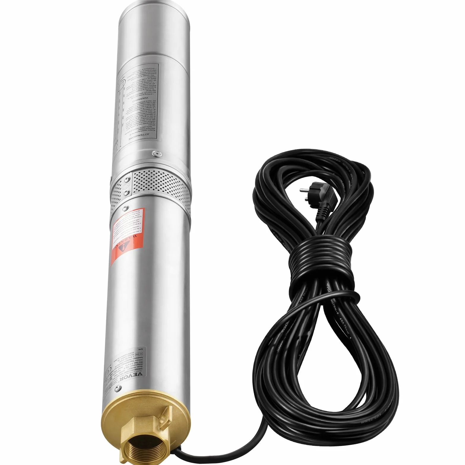 VEVOR S220V370W Bomba de agua para pozos profundos, plata