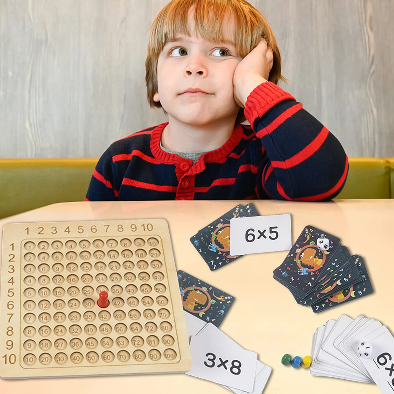 Tablero de Multiplicación Montessori de Madera para Niños