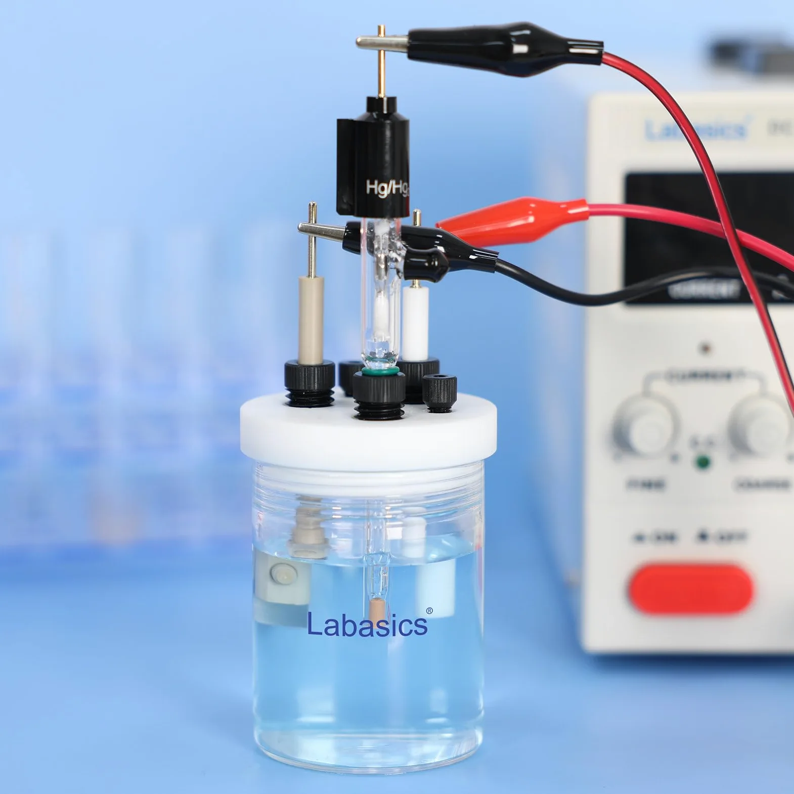 Labasics Soporte de Electrodo de Platino con Hoja de 10x15mm, Pureza 99.99%, Carcasa Peek Resistente a Alta Temperatura, para Experimentos Electroquímicos y Aplicaciones de Laboratorio