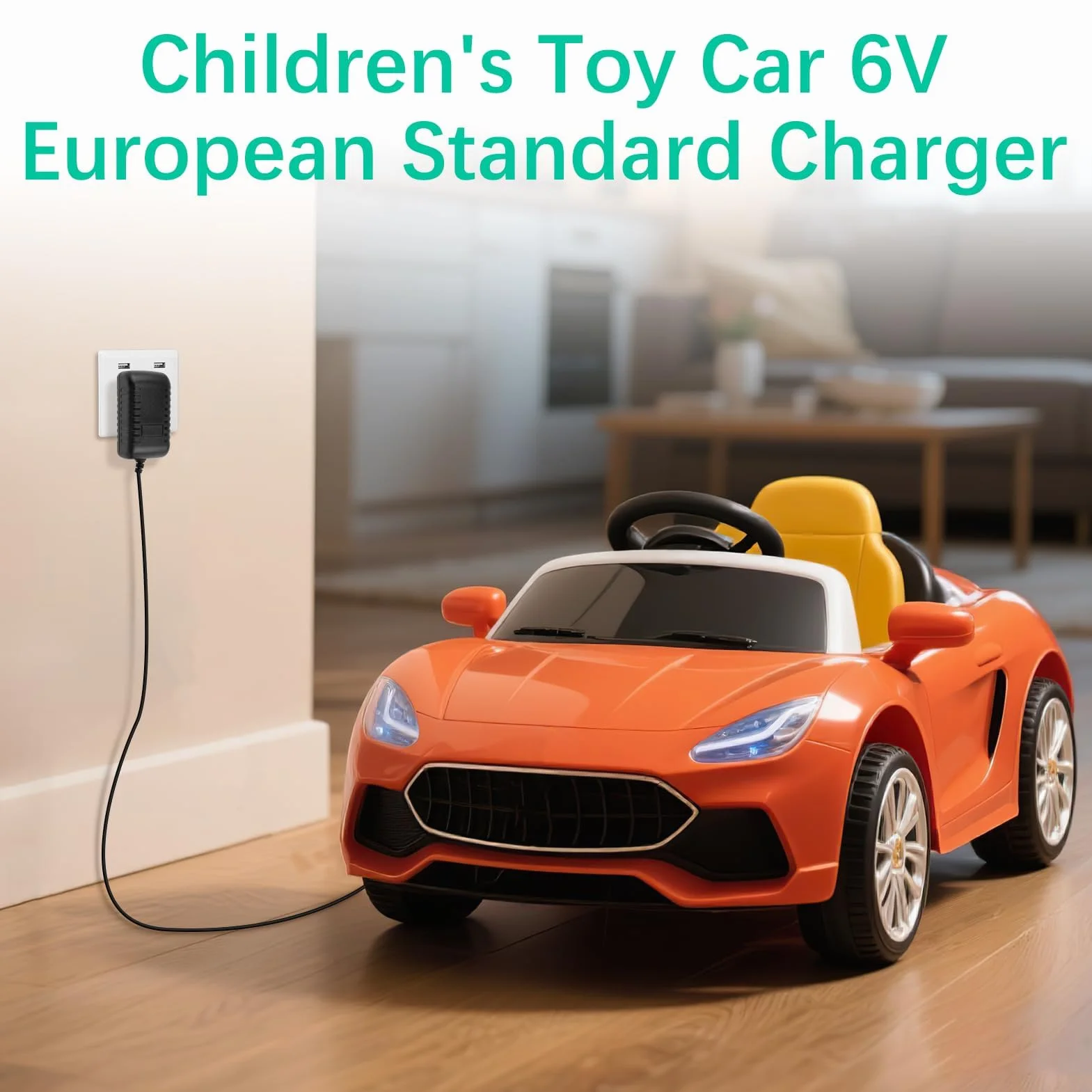 Cargador de Vehículo Eléctrico para Niños 6V 1A Conector 5,5 mm * 2,5 mm