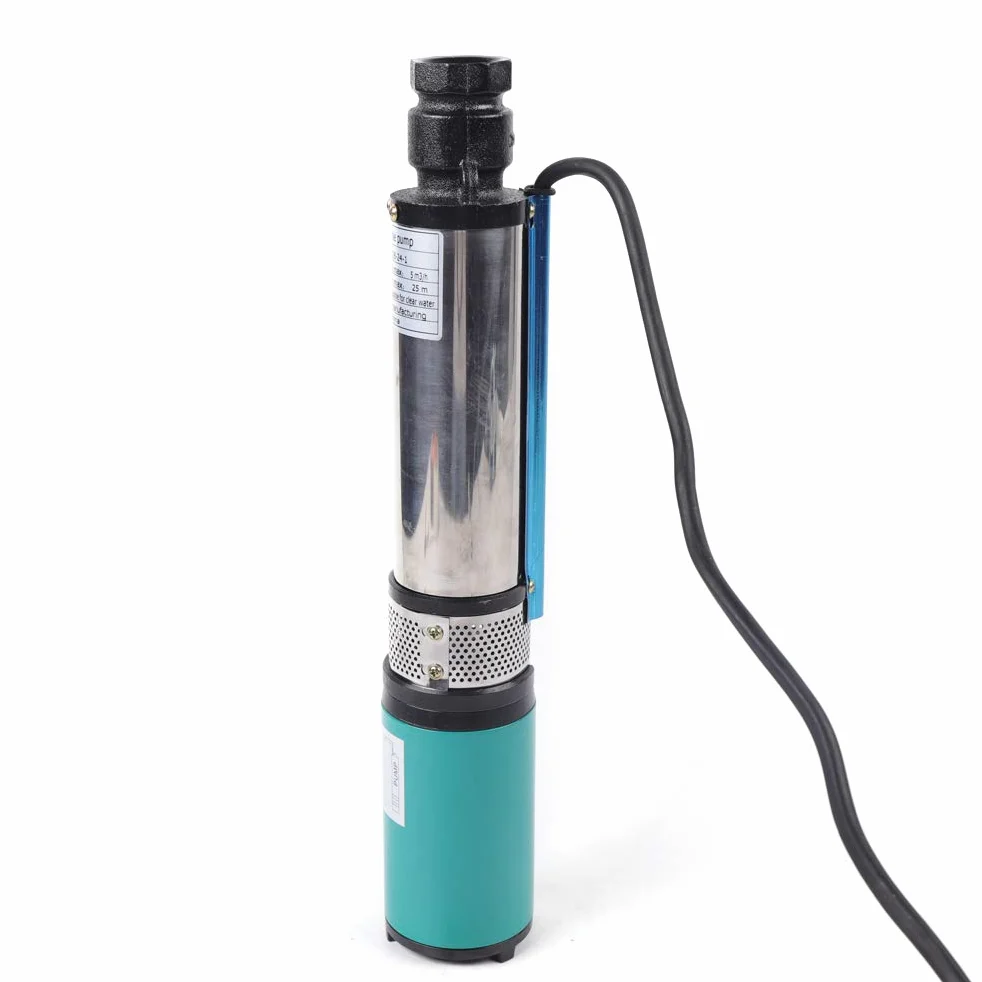 Bomba solar para pozos profundos (24 V, 320 W, acero inoxidable, sumergible, bomba de agua, absorción de agua, bomba de agua, bomba de pozo, para fábricas, minas, operaciones, fuentes