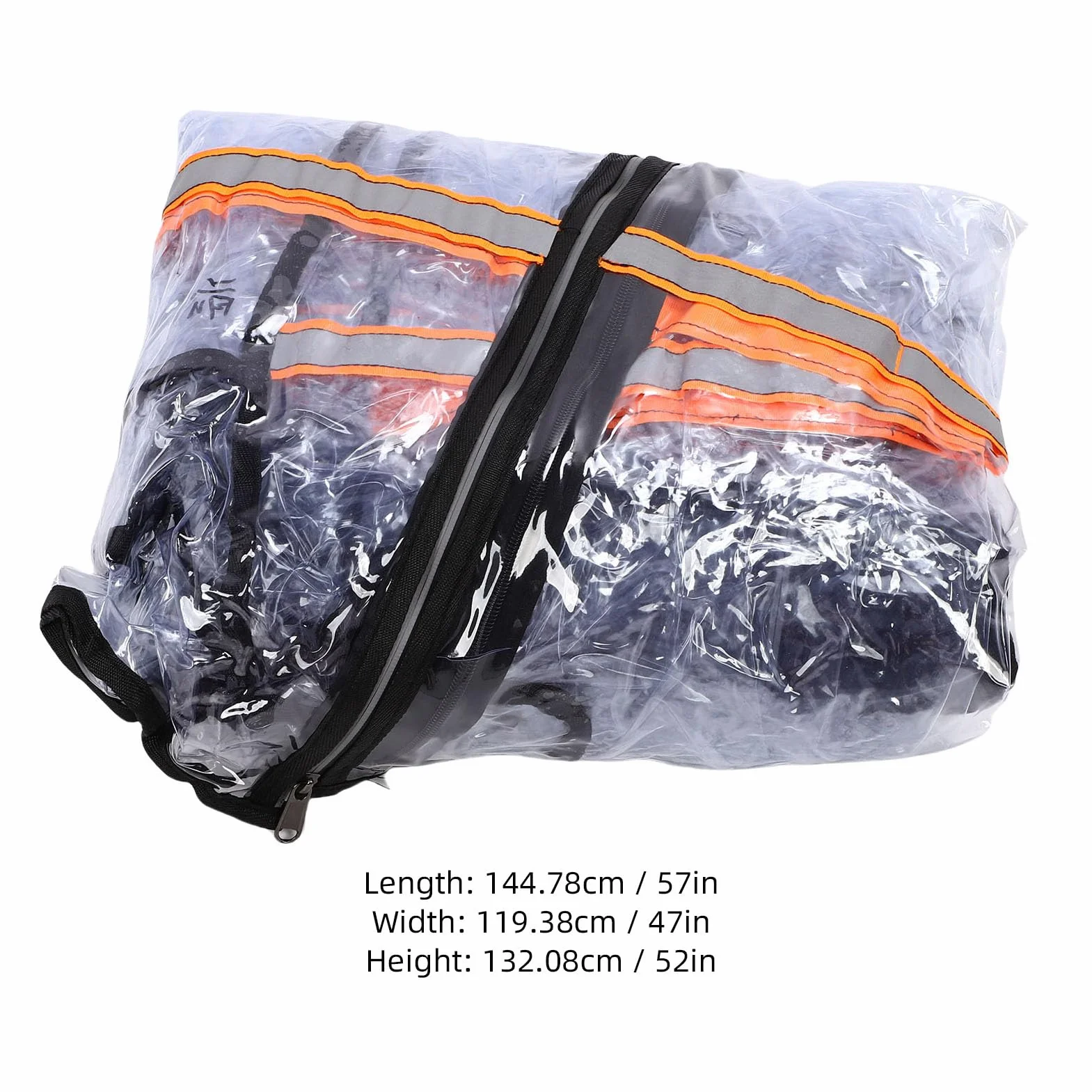 Focket Funda Universal para Montacargas, Resistente a la Lluvia, Transparente e Impermeable, para Cabina de hasta 2700 Kg, con Franjas Reflectantes para Lluvia, Nieve y polvo.
