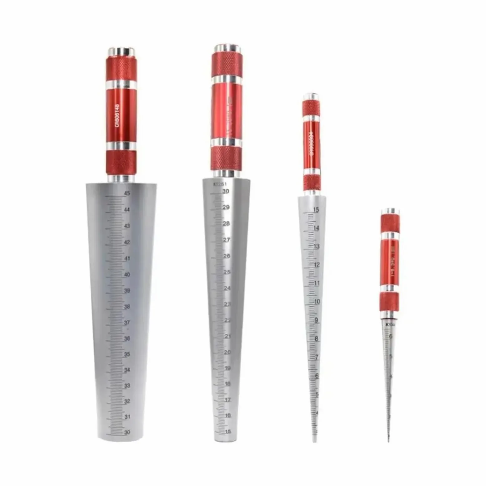 Galgas de espesores, Calibradores de espesores de alta precisión, inspección precisa de orificios, calibre cónico de soldadura, e transparente, herramienta de medición(1-6.5mm)