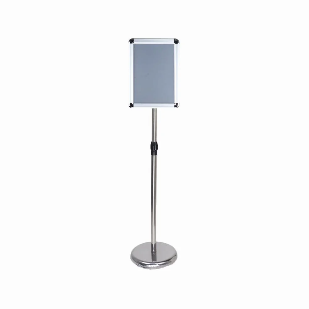Soporte para carteles, Expositor de aluminio for menús, expositores de suelo, carteles de recambio rápido, anuncios, menús de ventas, 12,87 x 17,72 pulgadas, color negro(Silver,9.45 * 12.87inch)