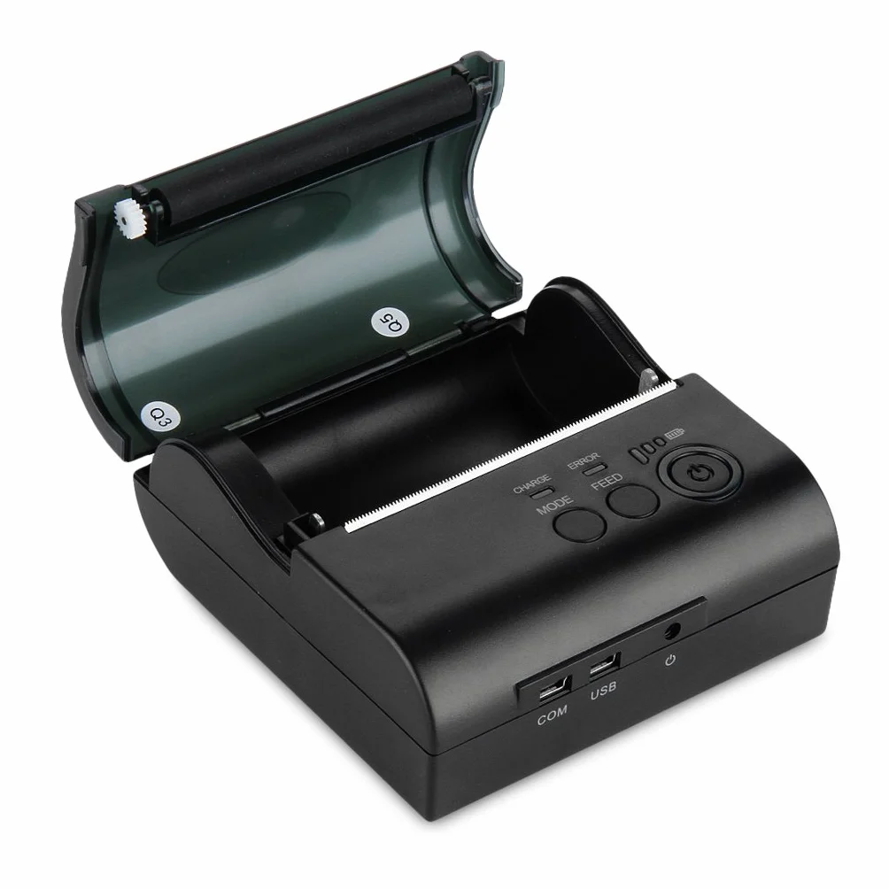 Excelvan - 80mm Bluetooth Inalámbrica Impresora Térmica de Recibos y Tickets, Interfaz de USB, Comandos en STAR / ESC / POS