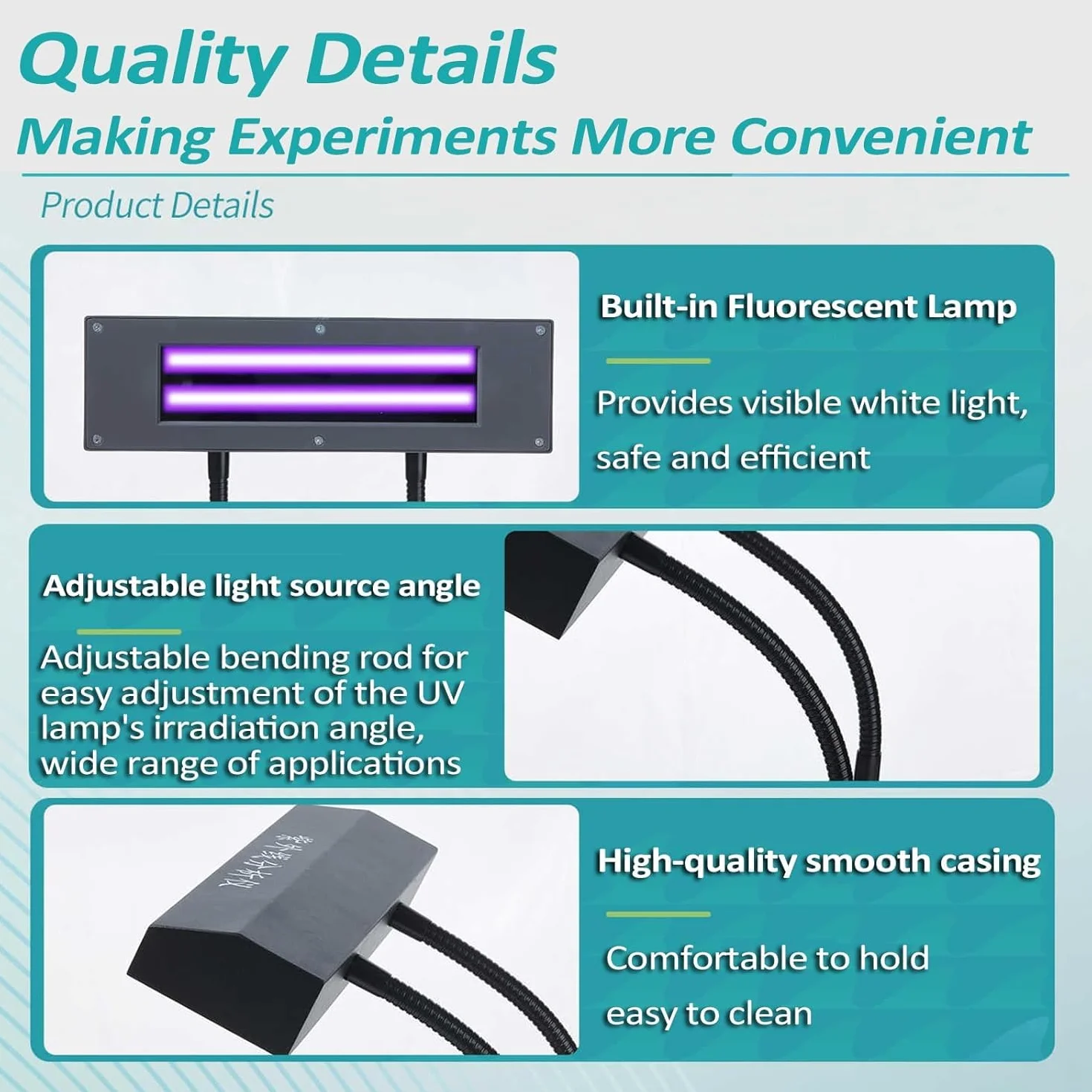 Analizador Ultravioleta, Lámparas UV De 254 Nm/365 Nm, Con Luces De Matriz De Puntos, Tubos UV De Vidrio De Cuarzo Y Filtros, Para Investigación Científica, Industria Textil E Industria Química