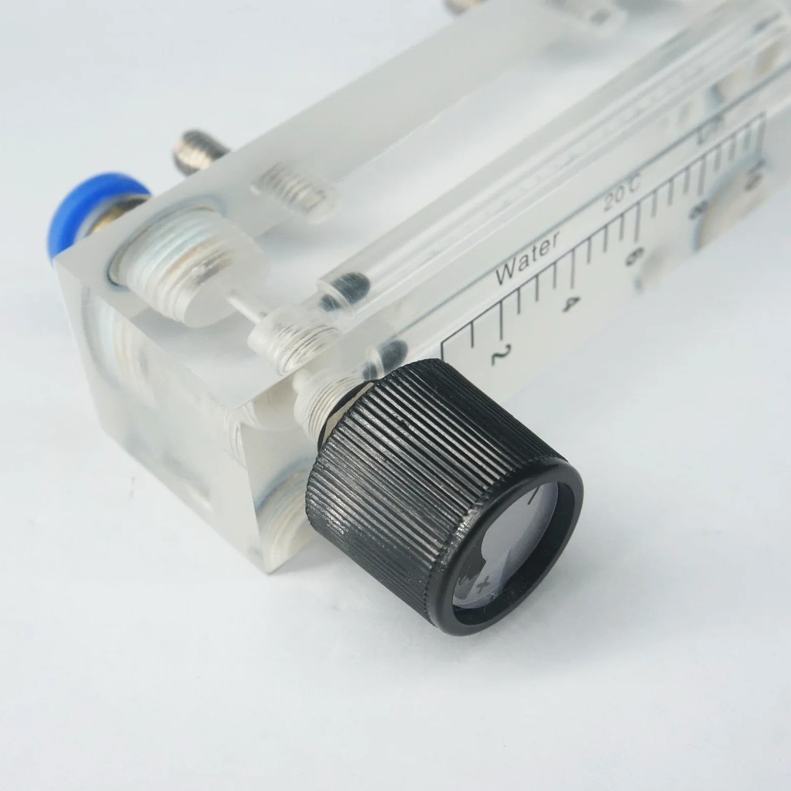 Rotámetro de caudalímetro líquido de agua con Panel acrílico de LZM-6T de 1-10L/h con válvula de Control, tubo OD de 8mm