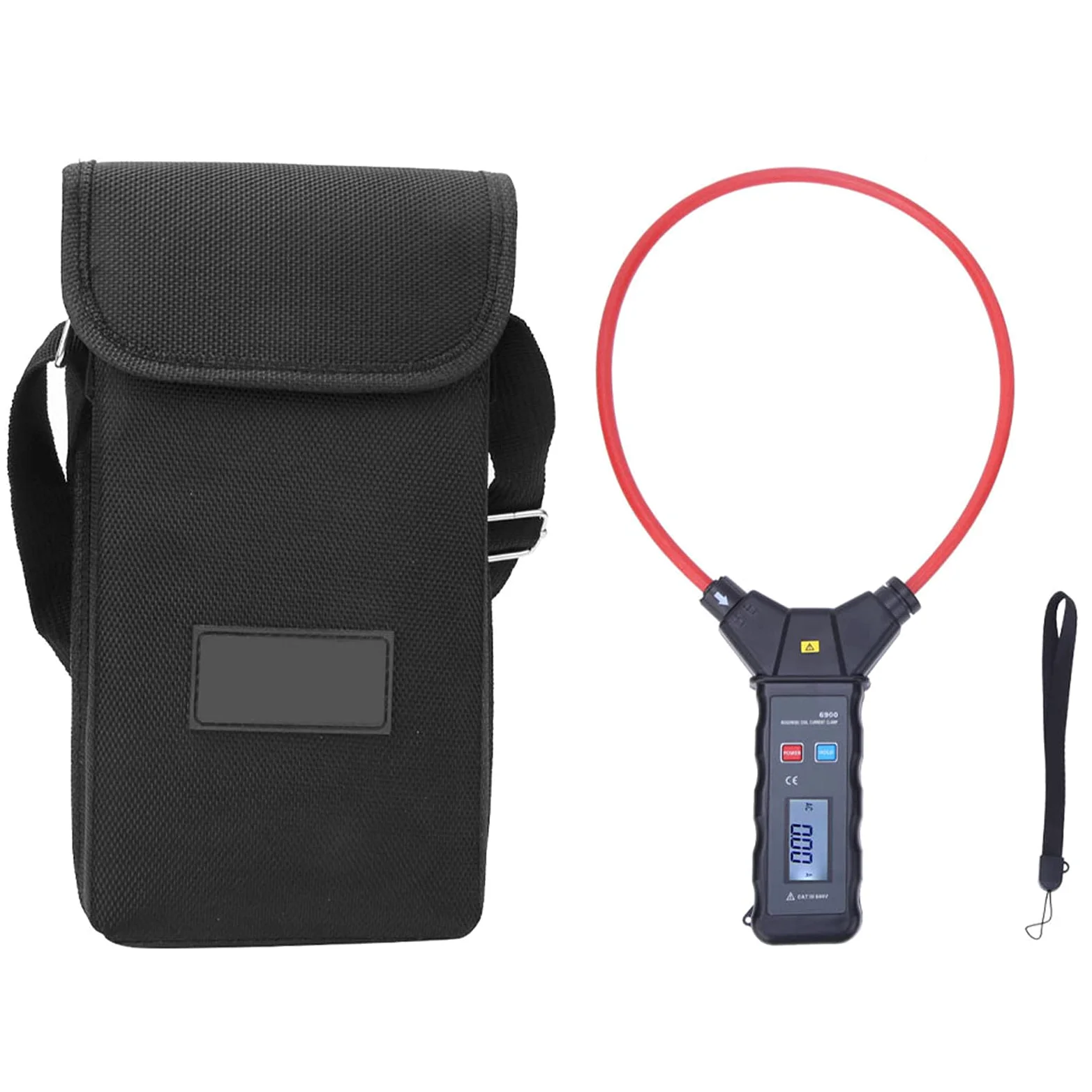 Alomejor Medidor de Abrazadera de Bobina Flexible Herramienta de Medición de Alta Corriente para Electricistas Diseño Duradero de 200 Mm de Diámetro