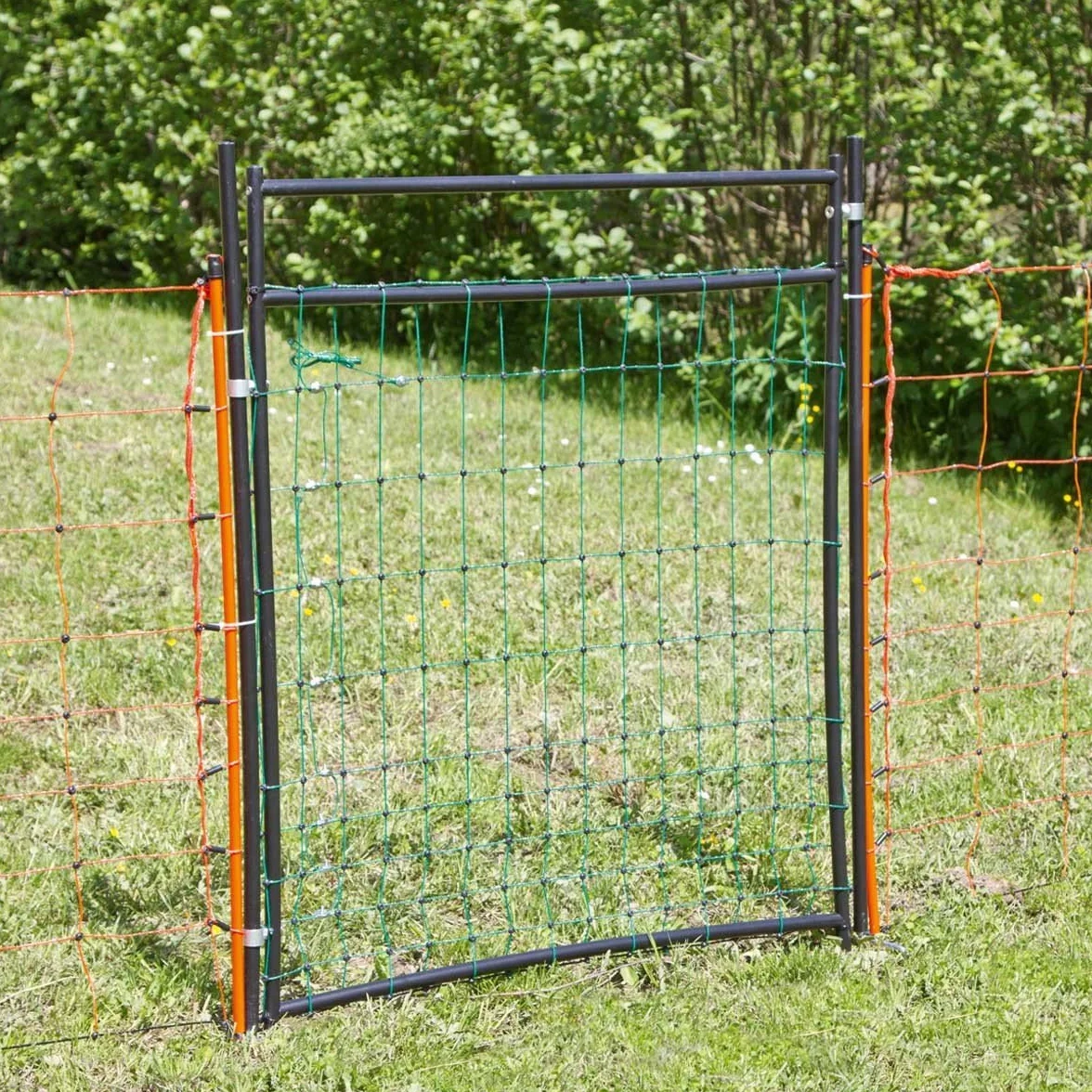 Kerbl Puerta para Valla eléctrica electrificable 86 cm 95-125 cm Montaje rápido