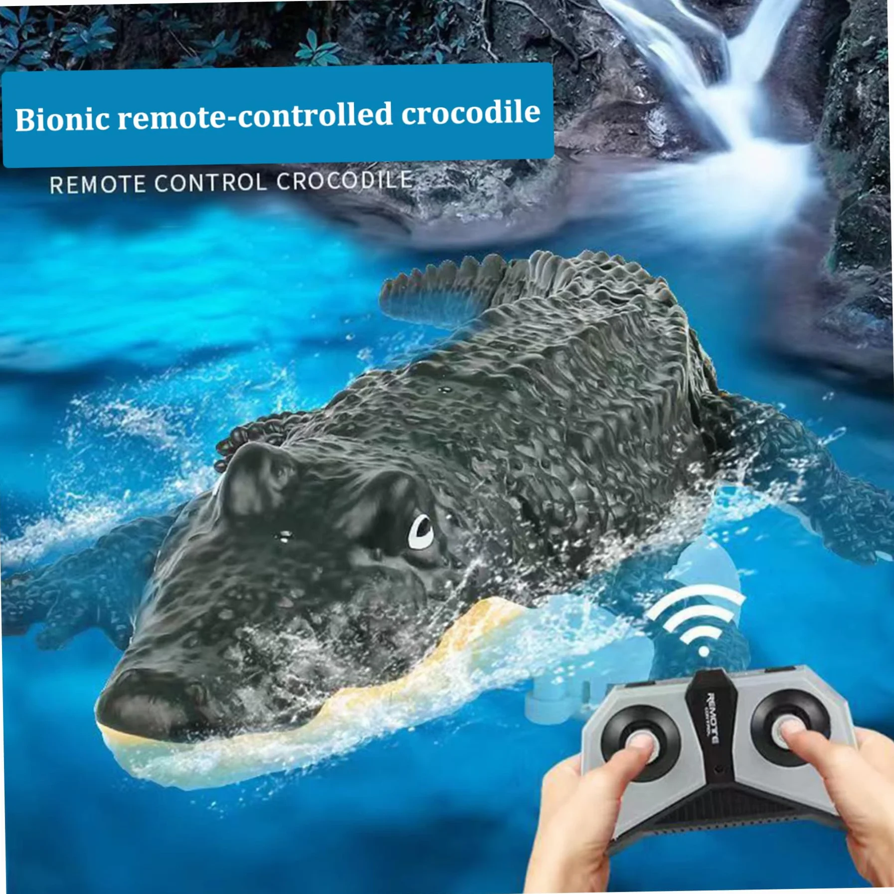 Alligator de Control Remoto 2.4 GHz Impermeable Juguetes de Agua para Piscina