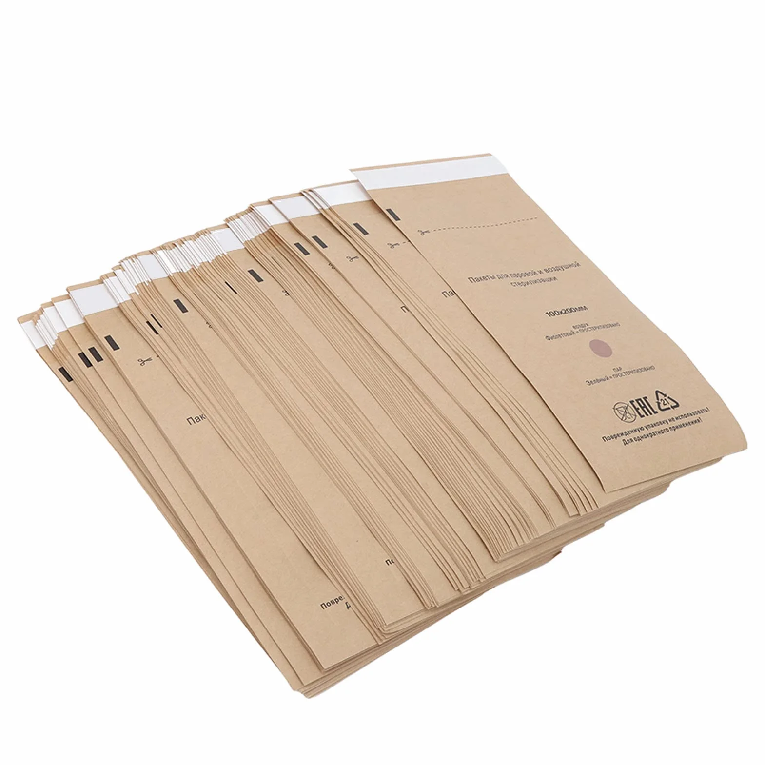 Bolsas de esterilización desechables autosellables 100PCS para autoclave 3.9x7.9in