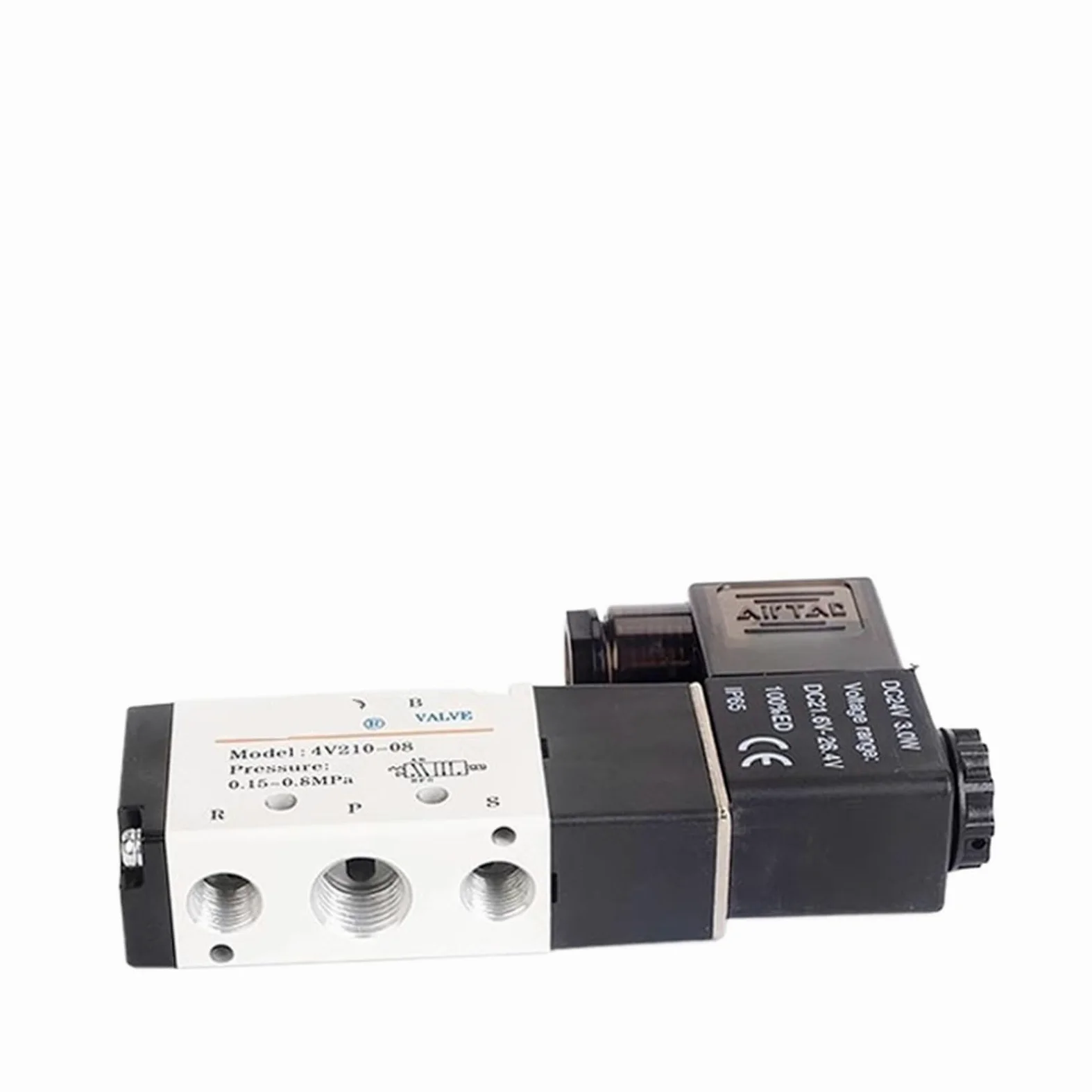 Electroválvula neumática de 5/2 vías 4V110-06, 4V210-08, 4V310-10, 4V410-15, 12 V, 24 V, 110 V y 220 V, válvula de control de dirección(4V410-15,AC220V)