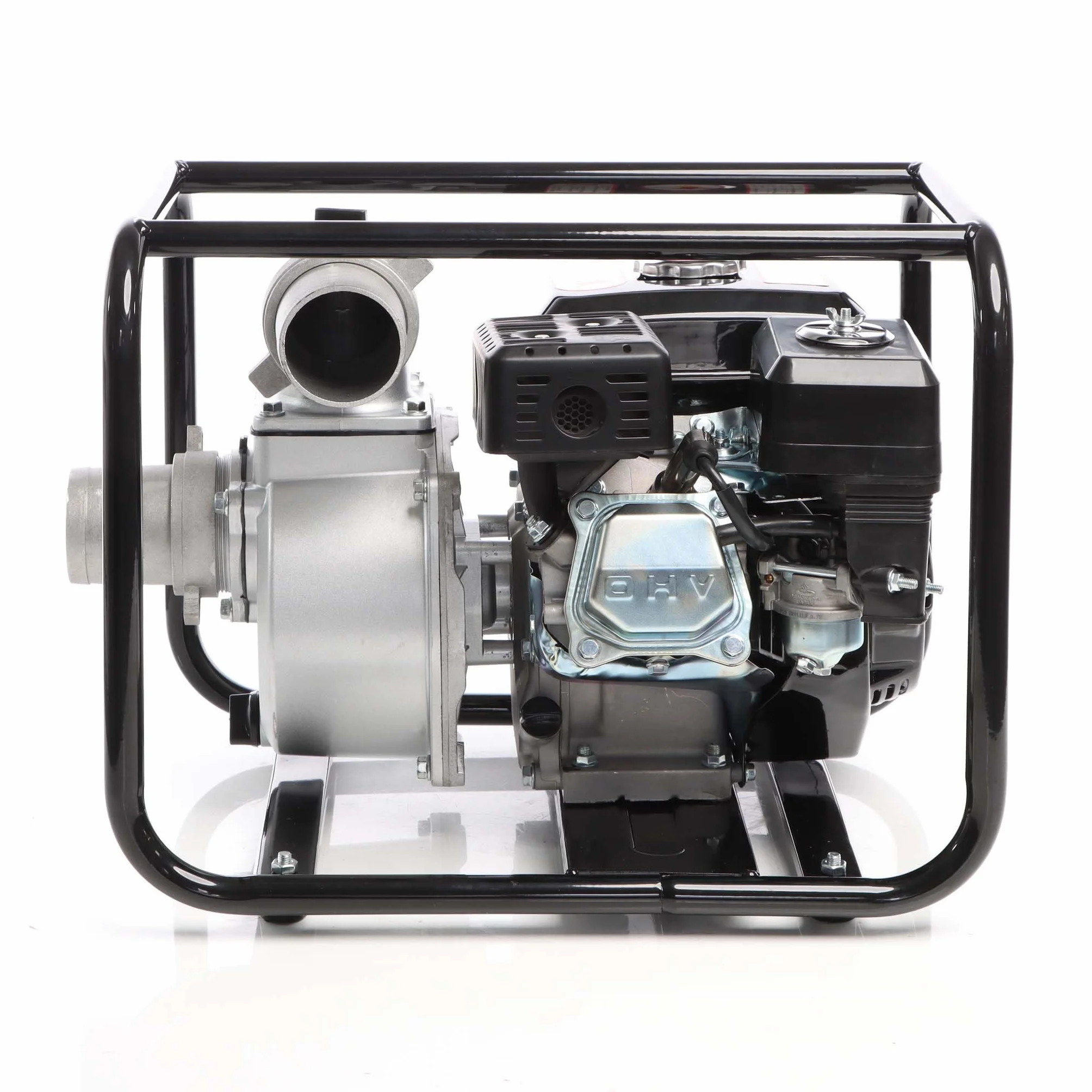 Wiltec Bomba de aguas residuales a gasolina de 4kW bomba de agua caudal 48.000l/h toma de 80mm (3")