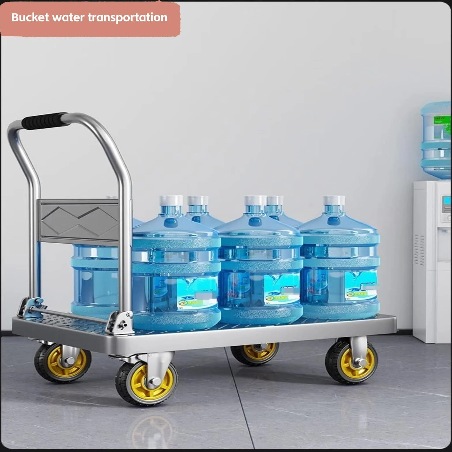 Carro Transporte,Carrito Plegable con Ruedas,Carro Plataforma,Carro De Jardin Carro Plegable De Empuje Fácil De Almacenar Máxima De Carga De 500kg (Size:73x48cm)