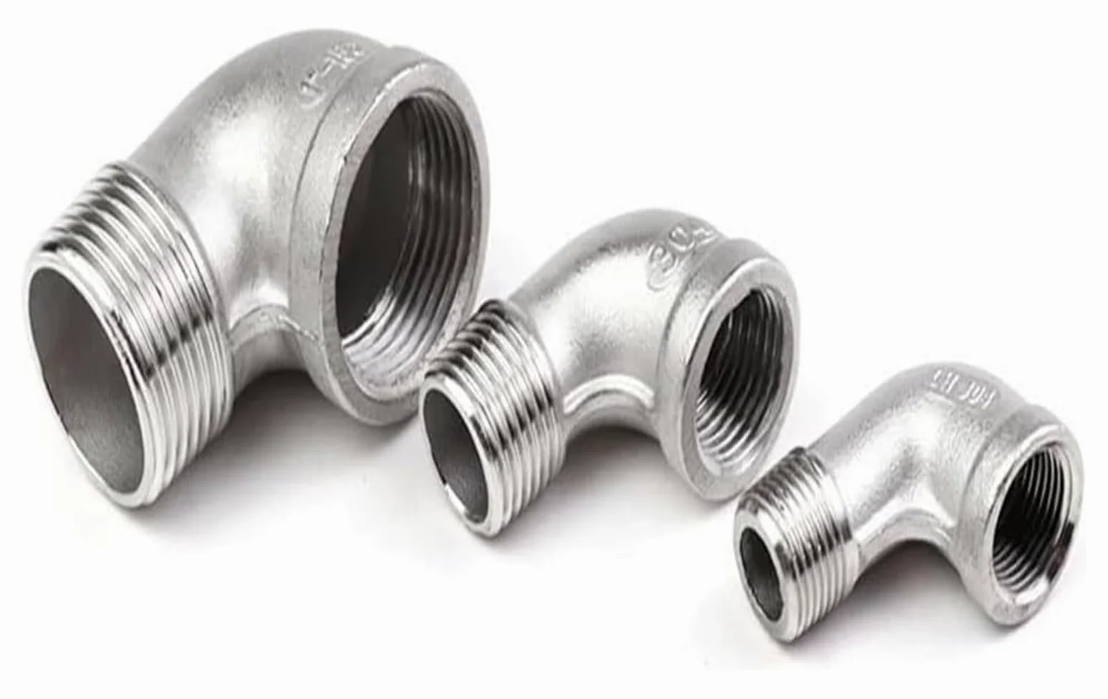 accesorios de conexión de tubería, Codo de acero inoxidable, codo de 90 grados, acoplador de conector de codo macho a hembra, accesorio de tubería de acero inoxidable 304(3/8 Inch)