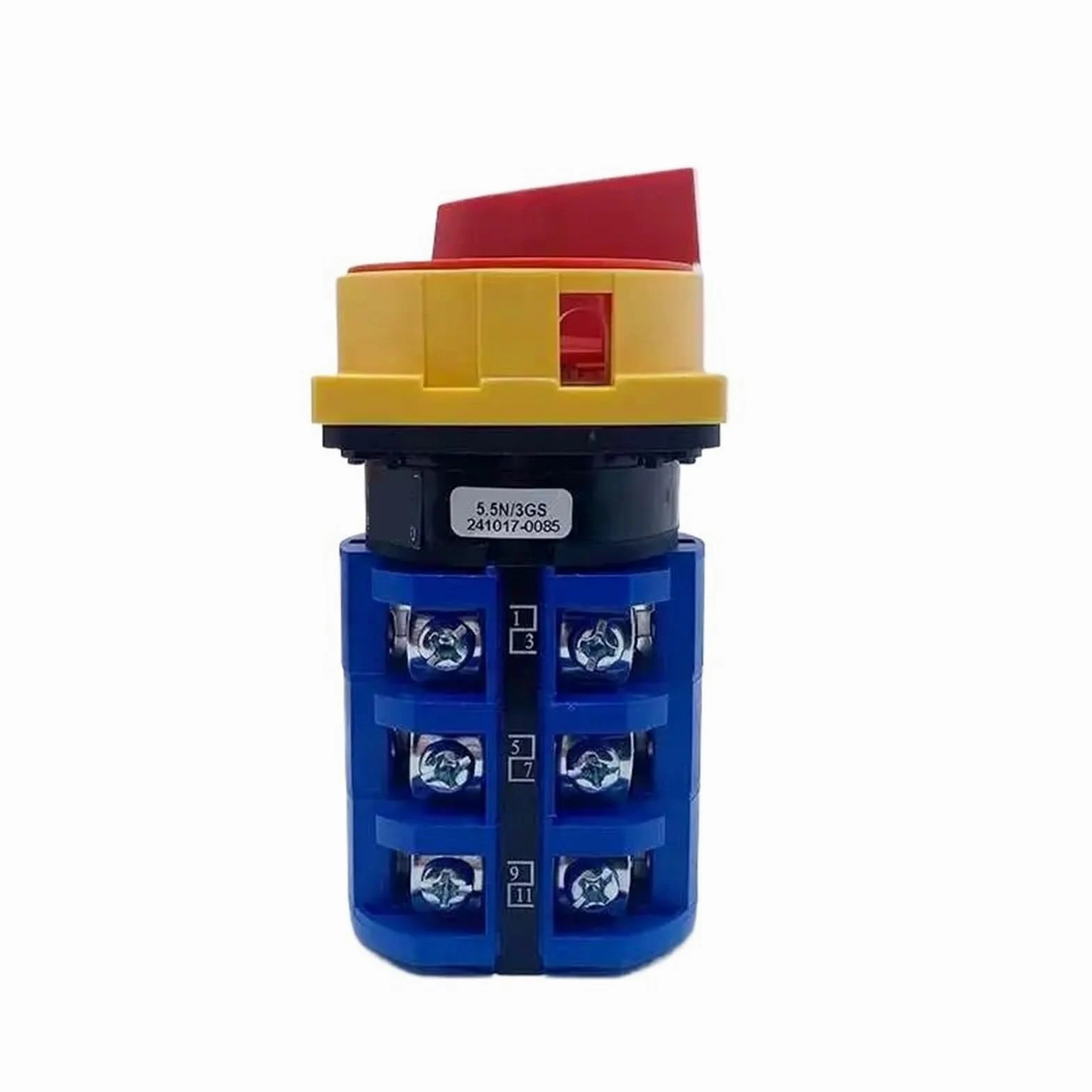 63A Padlock Isolator Changeover Rotary Cam Switch Power Cut-Off Knob Master Control Circuit Off-ON LW28 YMW26 LW26GS(3P 12Terminals) Controls Switches