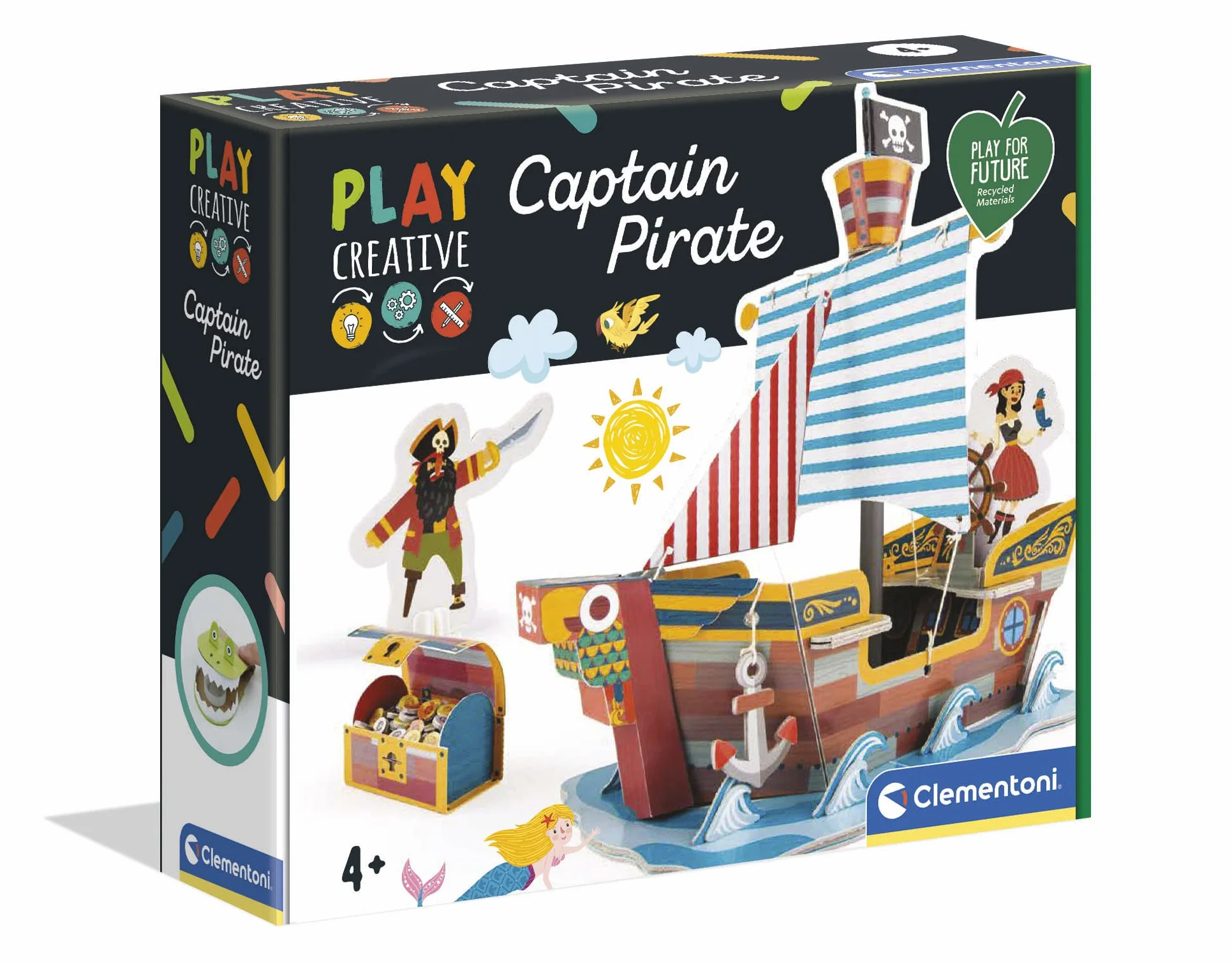 Clementoni CREA tu Barco Pirata Juego Creativo 4 años