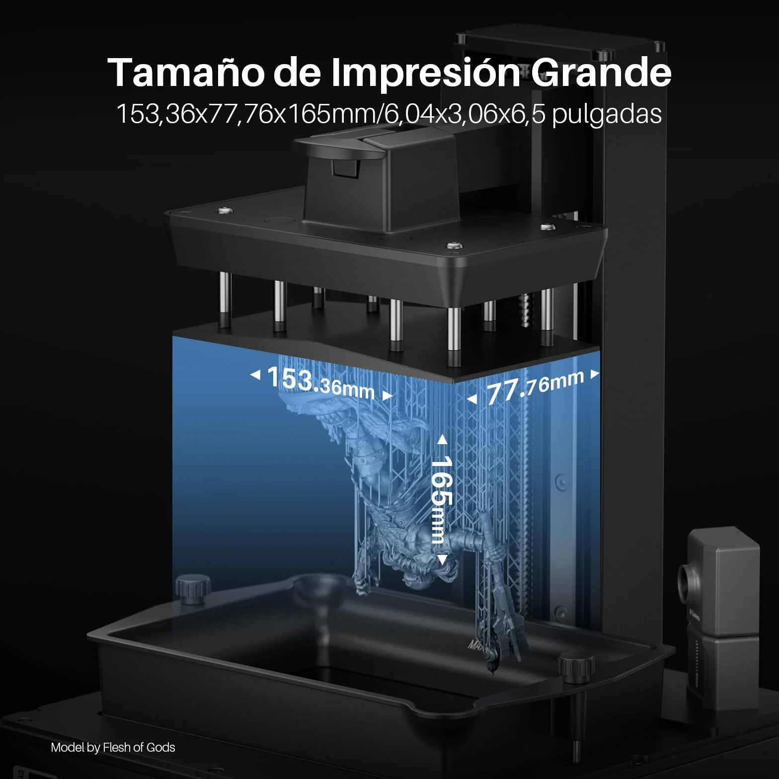 ELEGOO Mars 5 Ultra 9K Impresora 3D de Resina, 150mm/h Alta Velocidad de Impresión, Nivelación Automática y Detección Inteligente, WiFi-Transfer,153,36 x 77,76 x 165 mm³