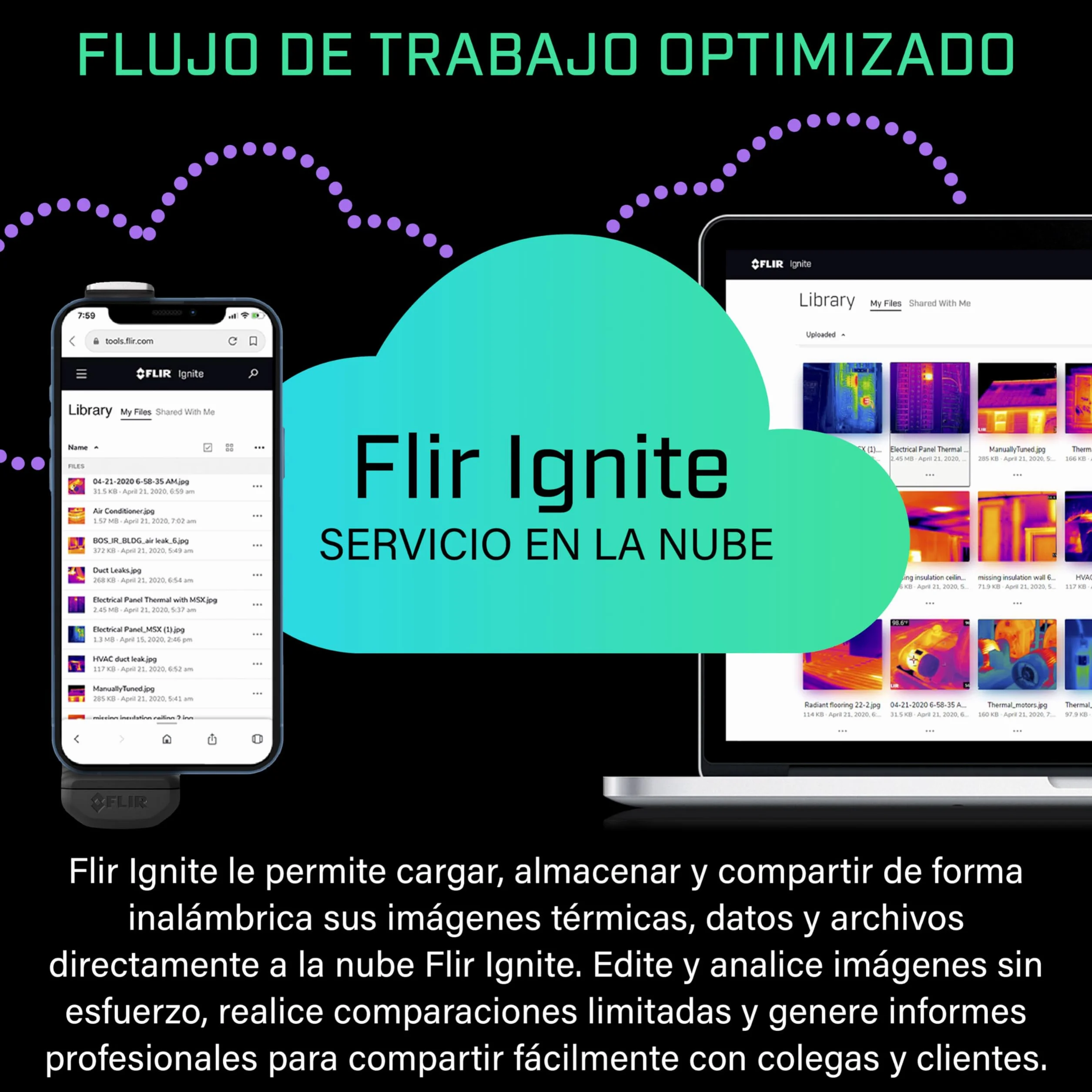 FLIR Edge - Cámara termográfica inalámbrica Bluetooth para teléfonos Inteligentes, Compatible con Todos los Dispositivos iOS y Android: Úsela para inspección de viviendas, HVAC, automotriz y más