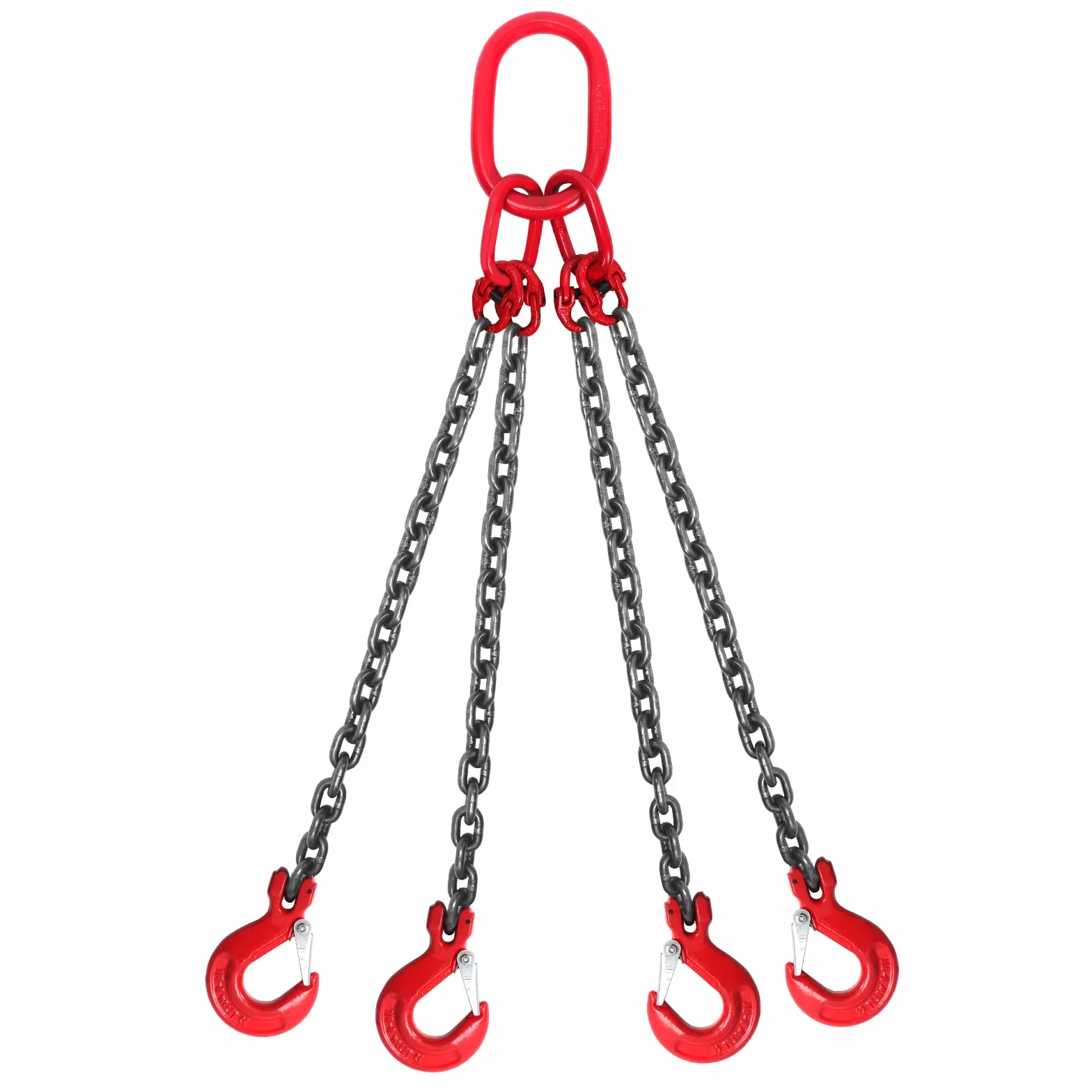 Eslinga de Cadena G80 Acero al Manganeso 4 Cuerdas 6,4T 8mm x 1,45m