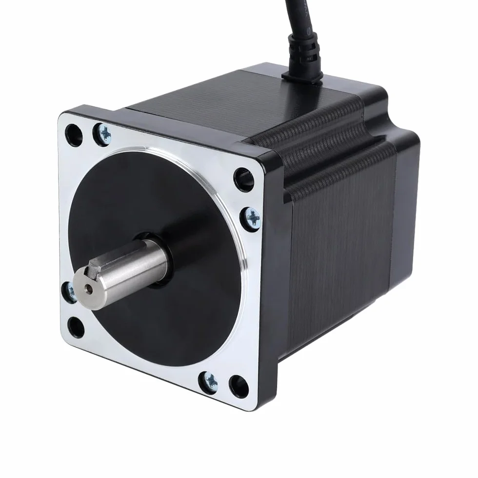 STEPPERONLINE Motor paso a paso de 1 eje CNC Kit 8 Nm 6A Nema 34 motor paso a paso y controlador de motor paso a paso 2,4-7,2 A 20-80 VDC para máquina de grabado CNC, impresora 3D