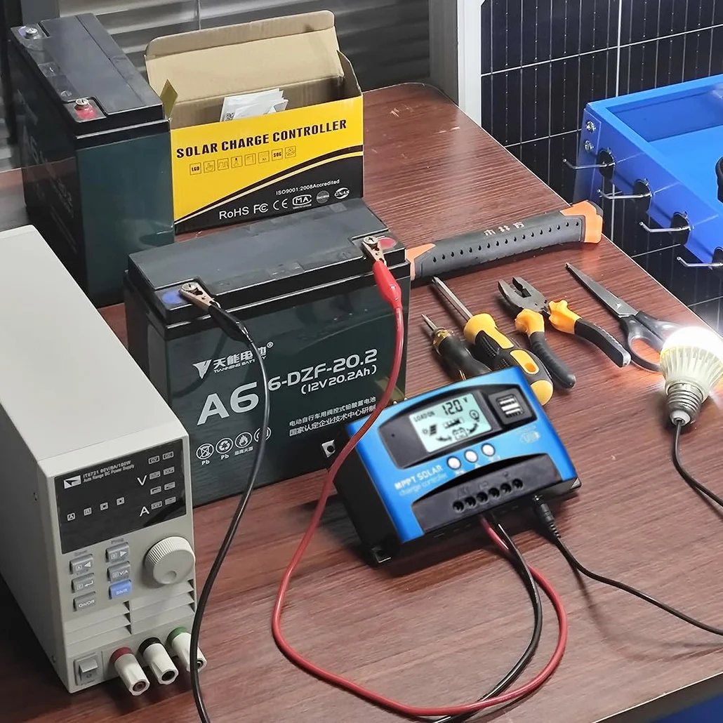 Y&H 100A MPPT Solar Charge Controller 12V 24V LCD Dual USB Regulador Inteligente