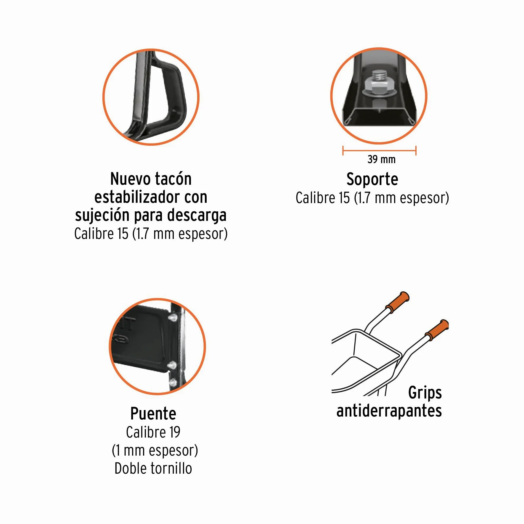 Carretilla con llanta neumática - 65 l