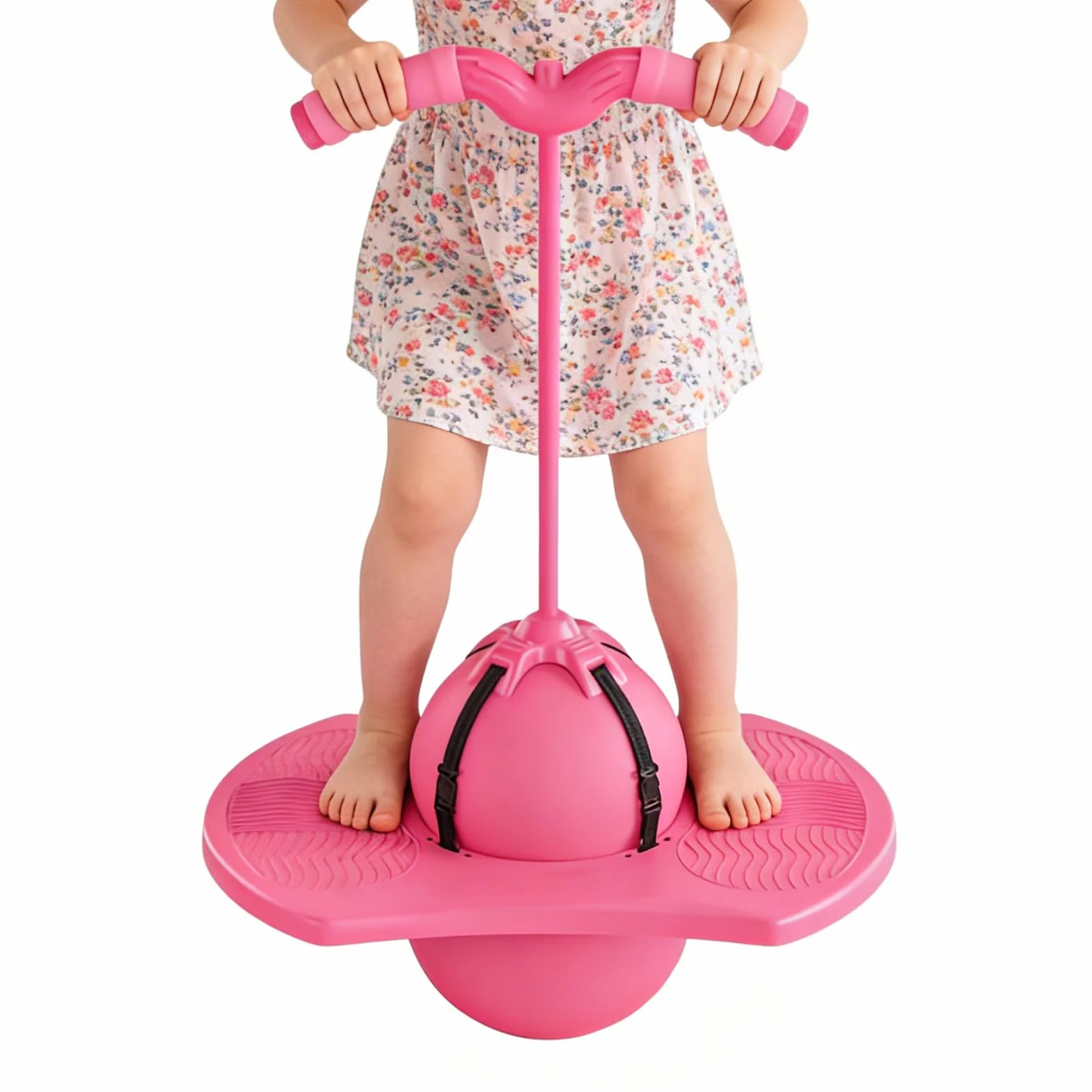 Pelota Saltarina de Entrenamiento con Asa Tabla de Equilibrio para Saltar para Niños Adultas y Niñas Uso Interior Exterior