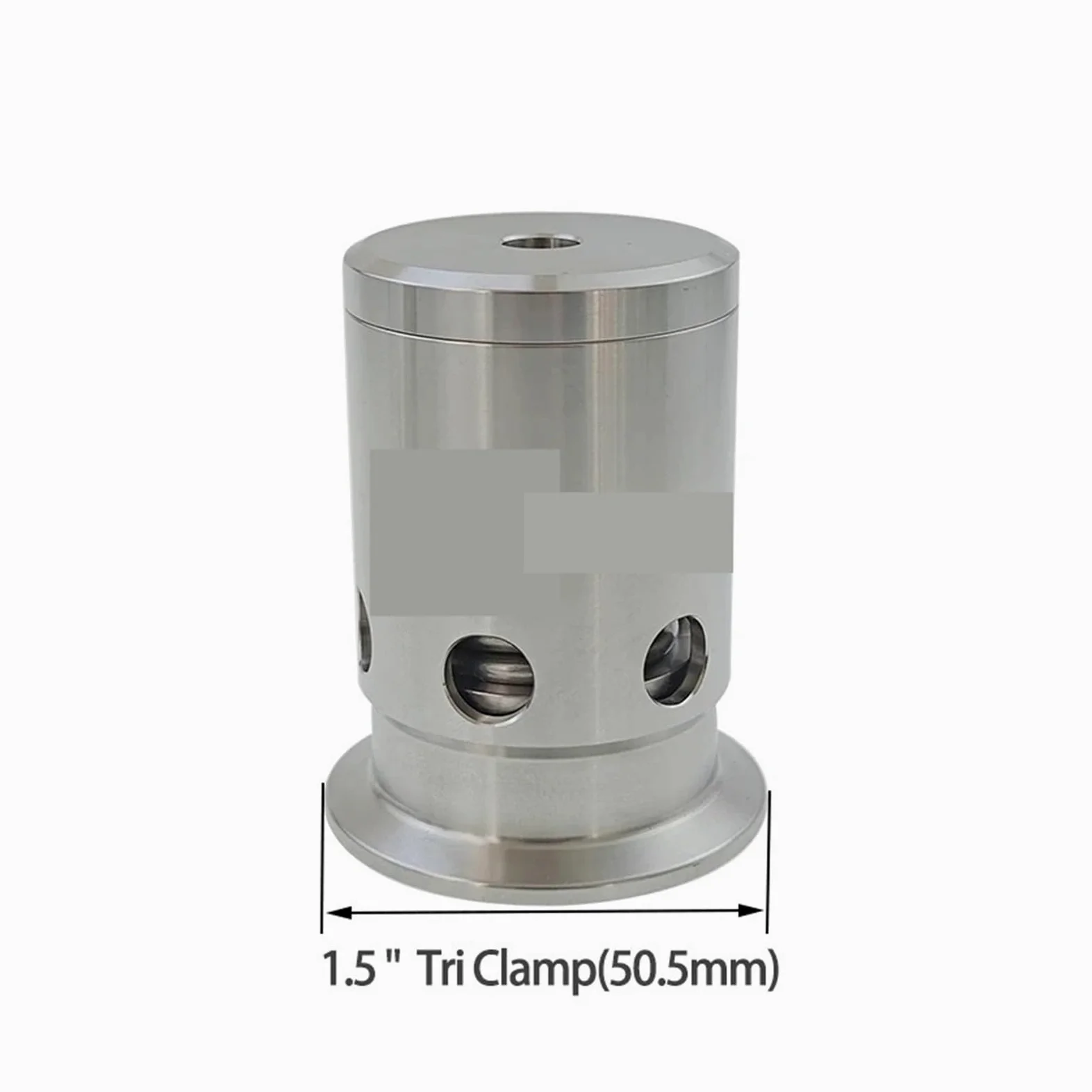Válvula de seguridad de triple abrazadera de 1,5" y 2" de acero inoxidable SUS304, reductora de presión ajustable, for fermentador, de vacío, 0-3 bar.(1-1/2",2bar)